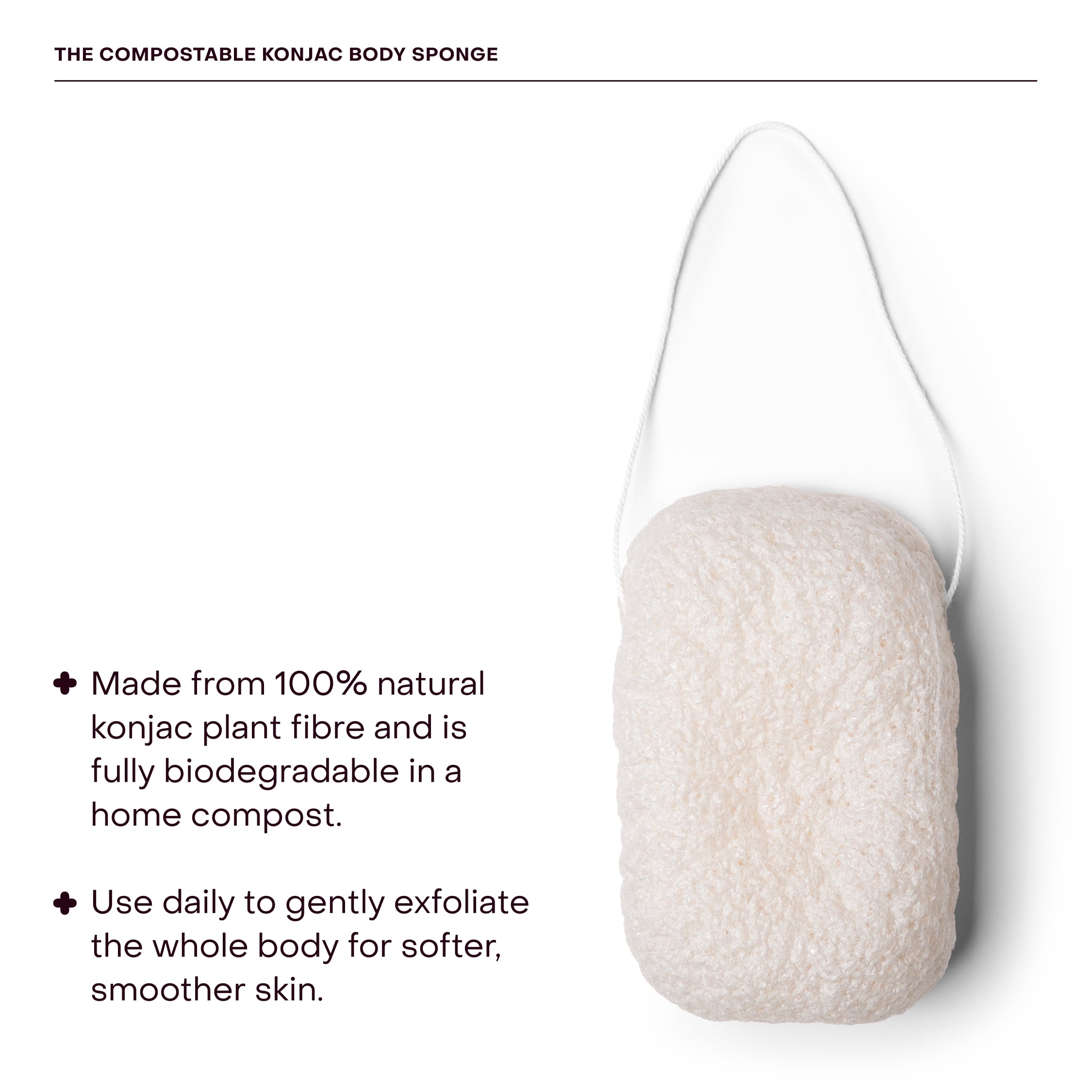 The Compostable Konjac Body Sponge