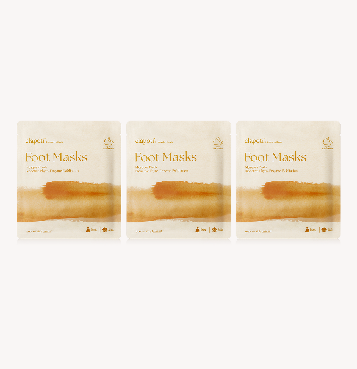 Foot Mask Exfoliant, 3-Pack