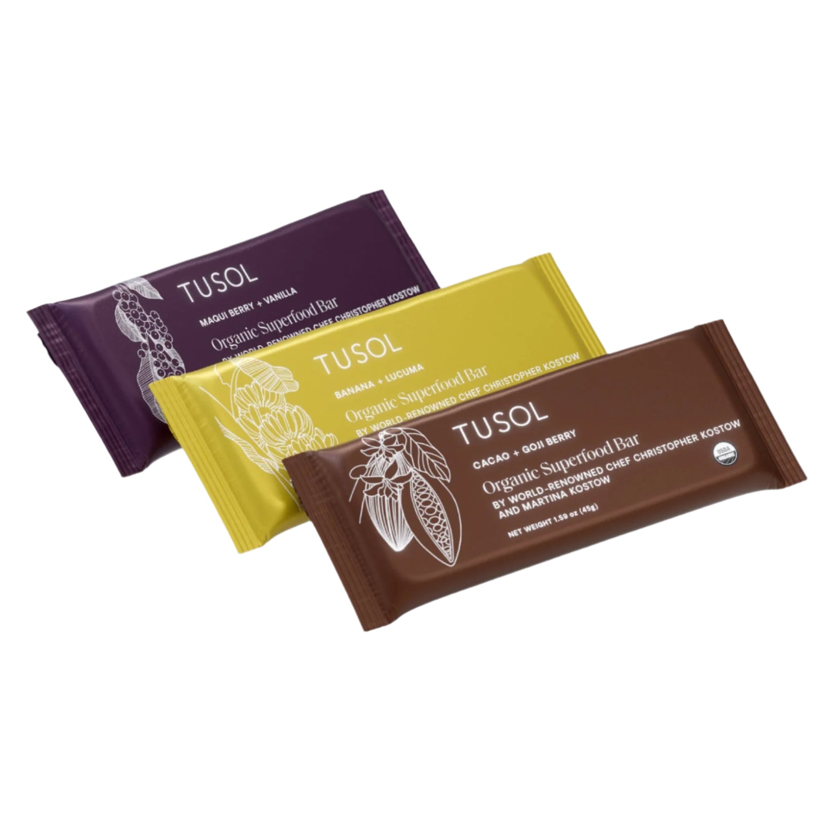 Organic Protein + Superfood Bars by TUSOL Wellness