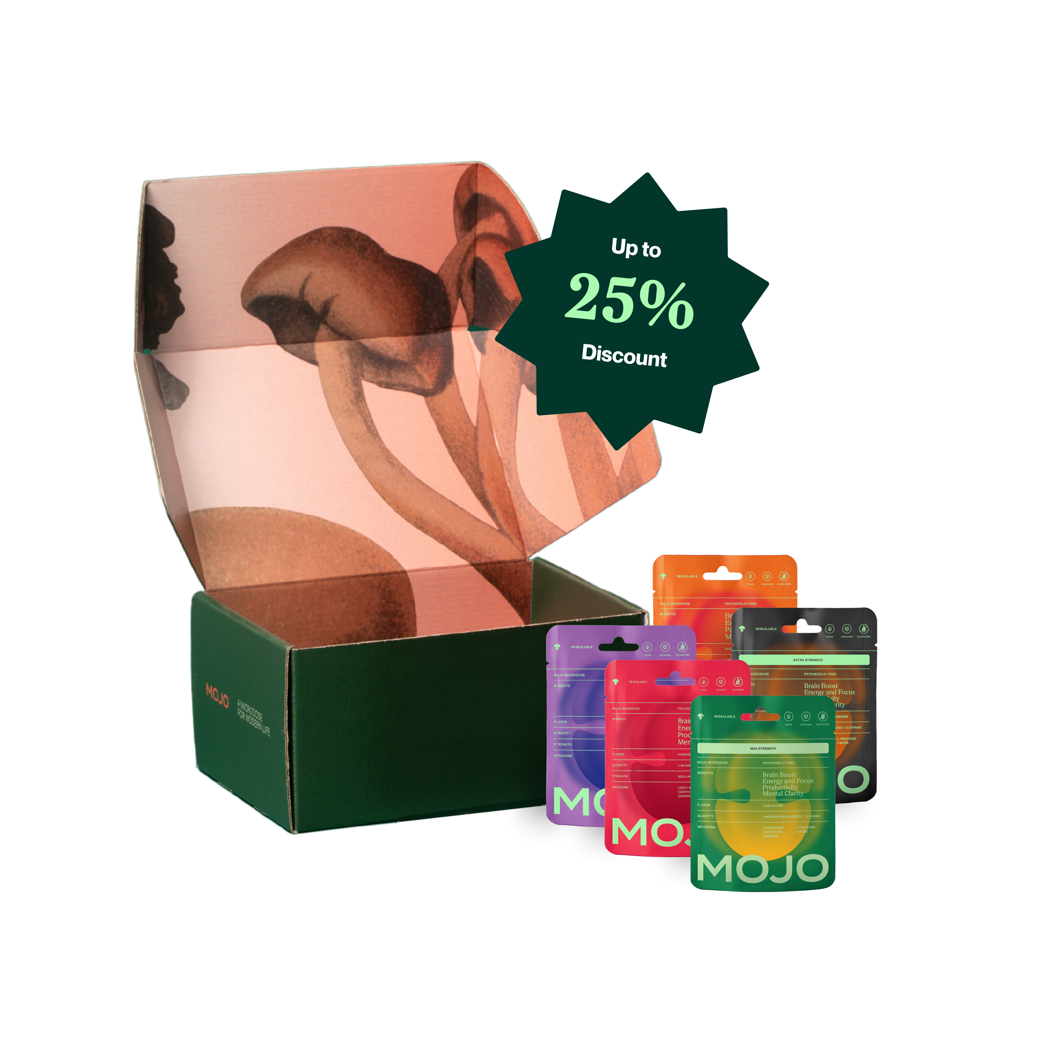 Brain Boost Gummies - The Flavor Sampler 🍓 by Mojo | Mushroom Dosed Gummies