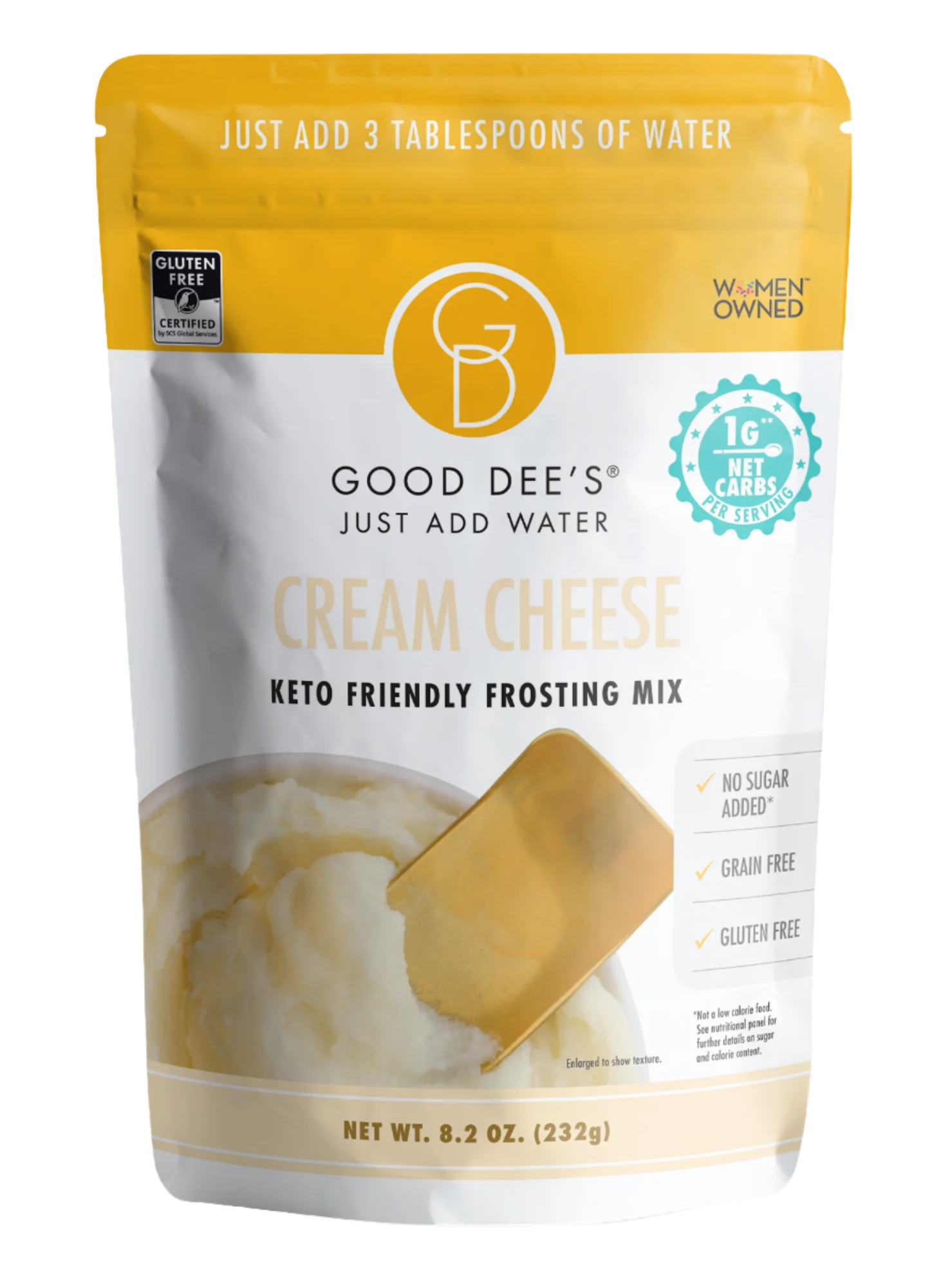 Just Add Water Cream Cheese Keto Frosting - Gluten Free and No Added Sugar by Good Dee's