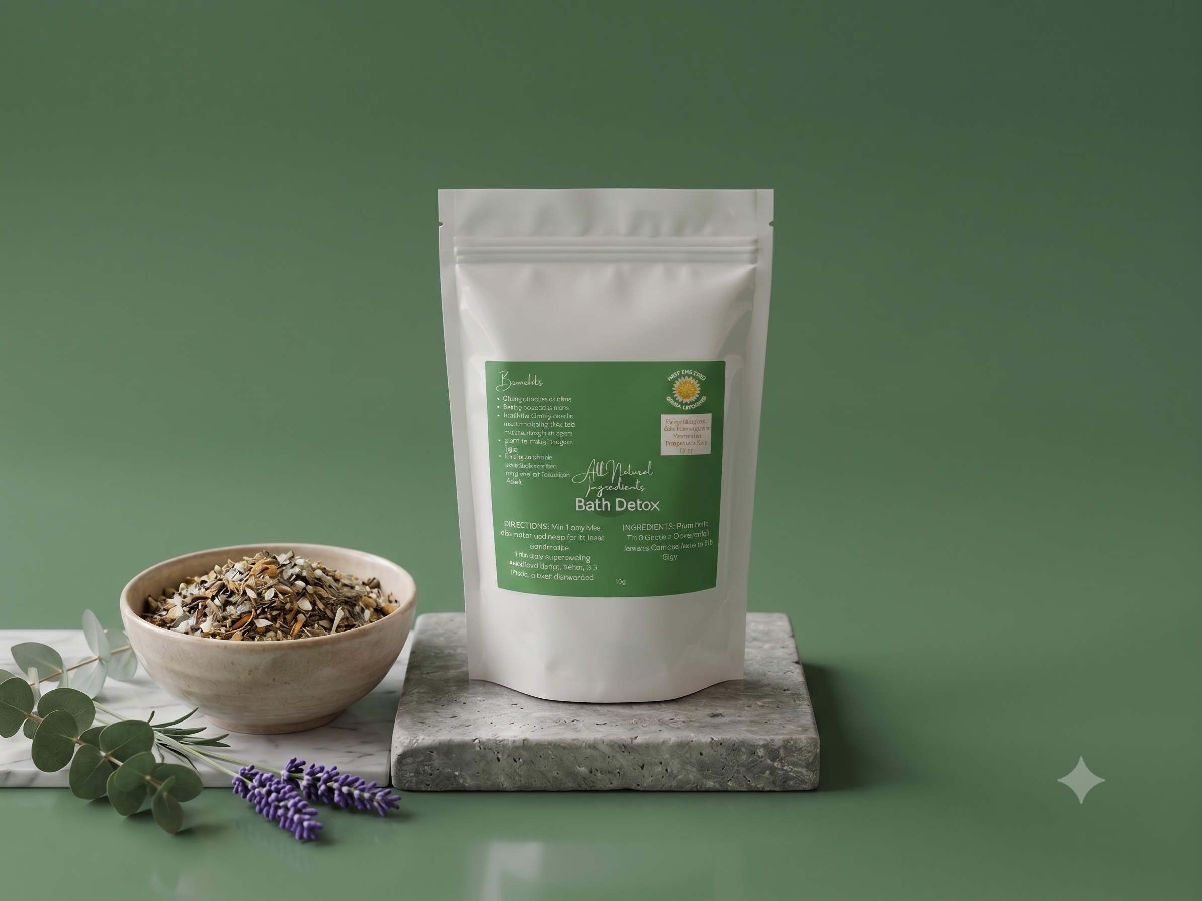 Bentonite Clay Detox Bath Blend: Natural Epsom Salt Soak (4 Pound Bag)