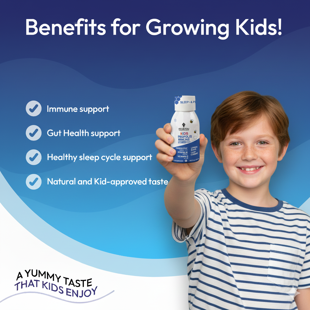 Kids Propolis Immune NightTime Shot - Probiotic, 50 ml x 12