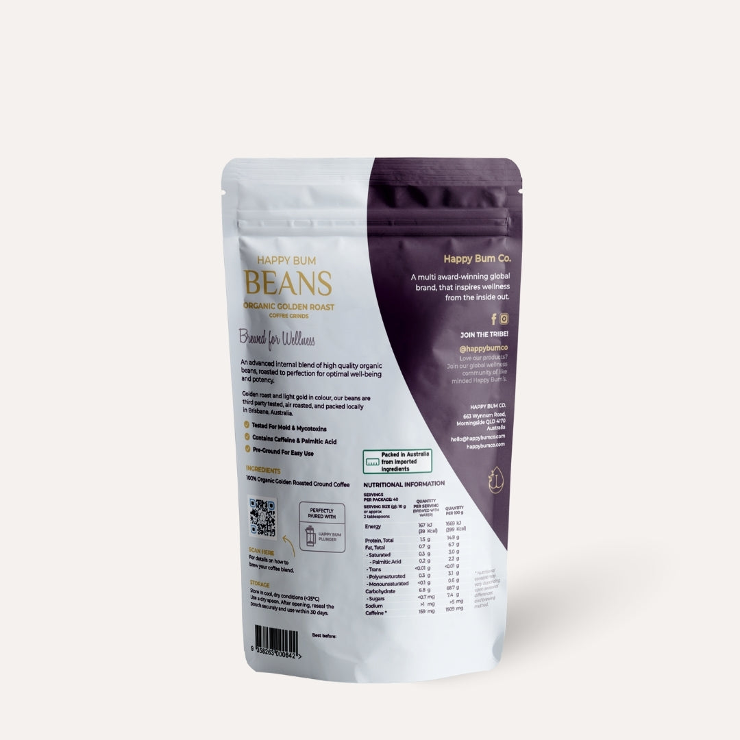 Happy Bum Beans - Organic Golden Roast Enema Coffee x 3 Pack