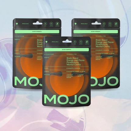 Extra Strength Brain Boost Gummies - Strawberry Tangerine by Mojo | Mushroom Dosed Gummies