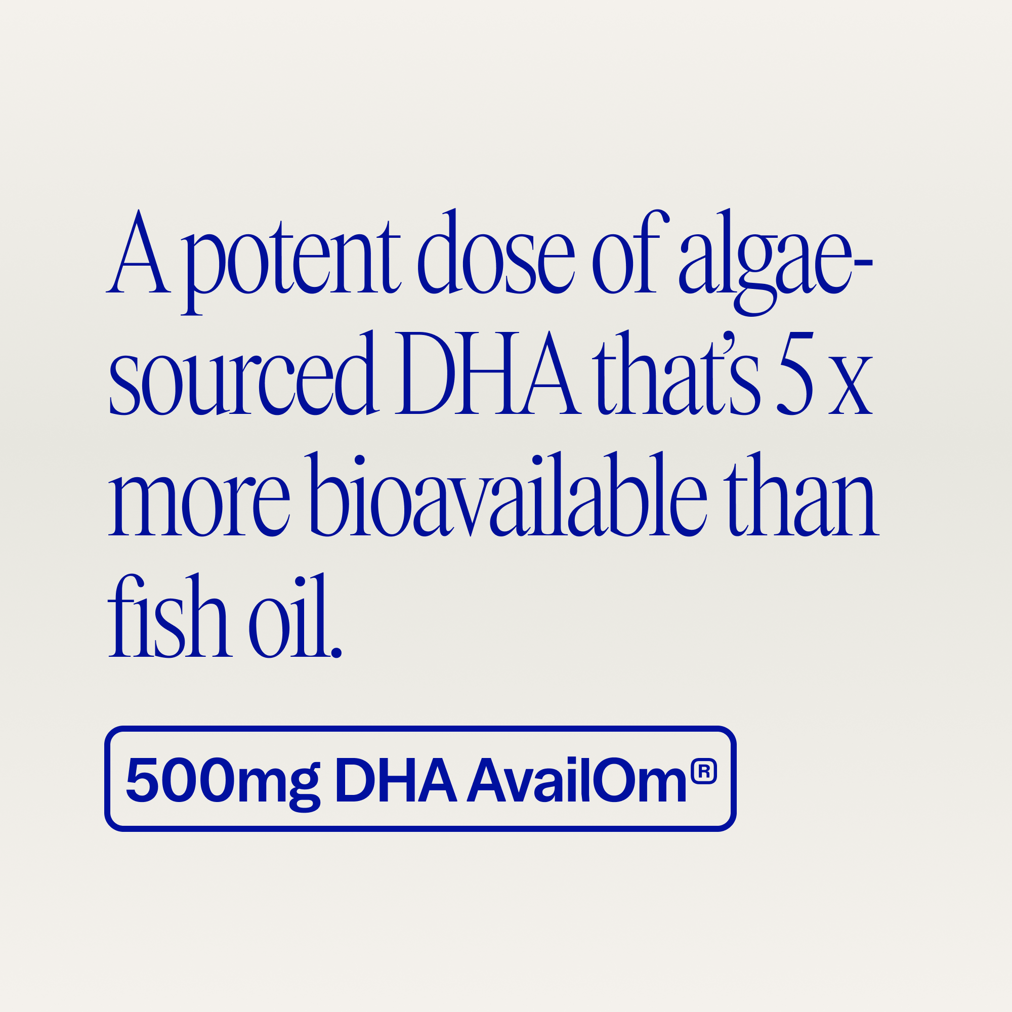 Plant-based DHA Omega-3