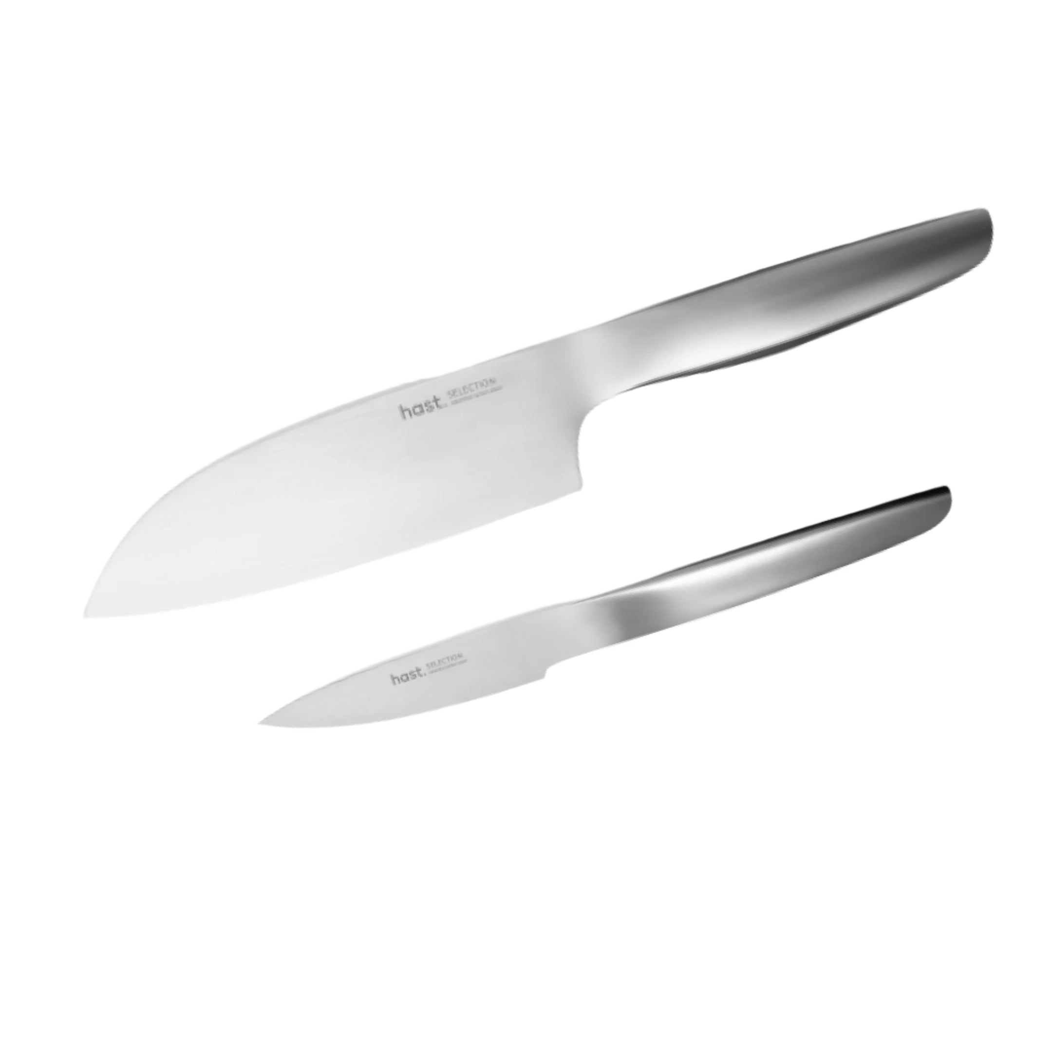 Hast Selection Japanese Carbon Steel 2-piece Santoku Knife Set by Hast