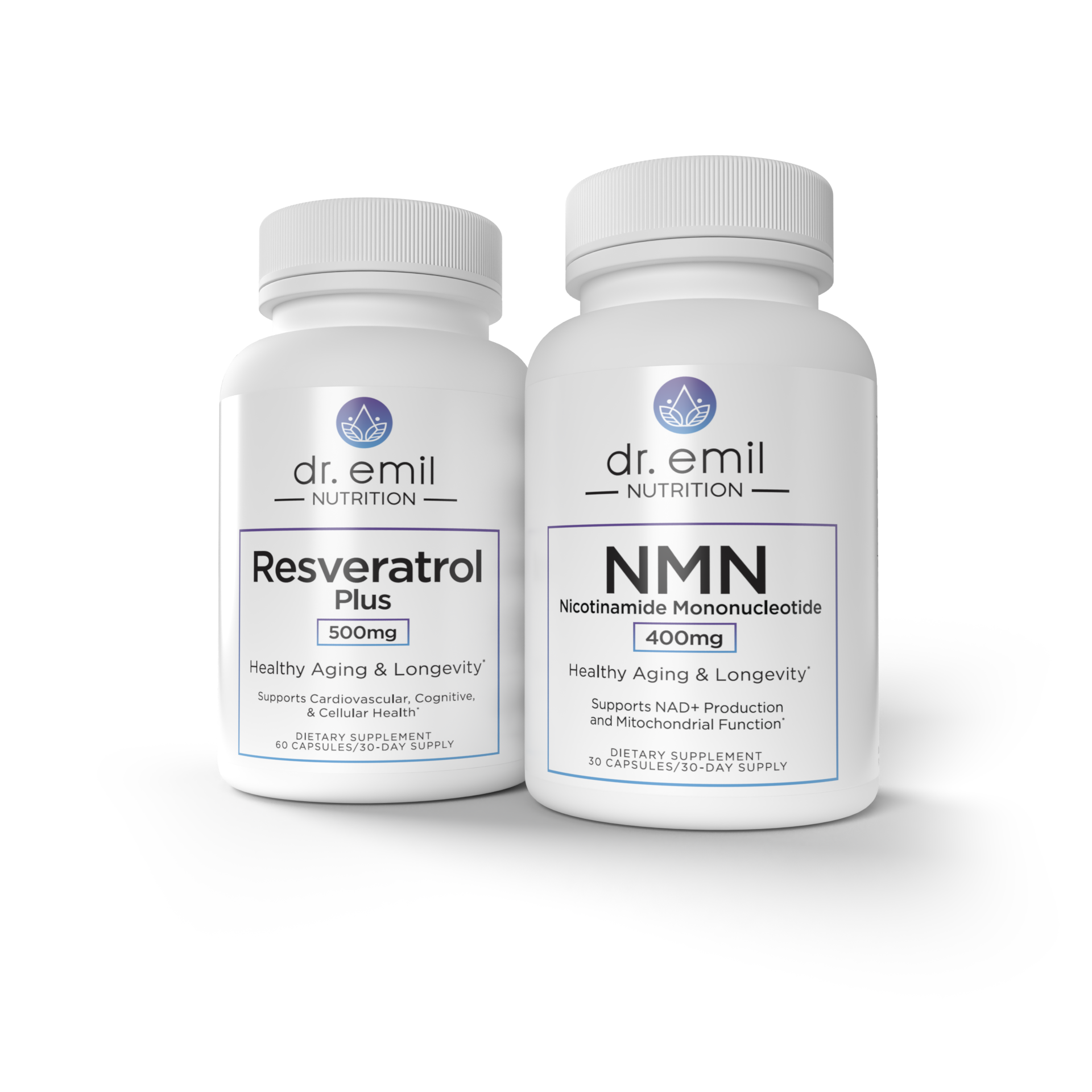 NMN & Resveratrol Healthy Aging Bundle by Dr Emil Nutrition