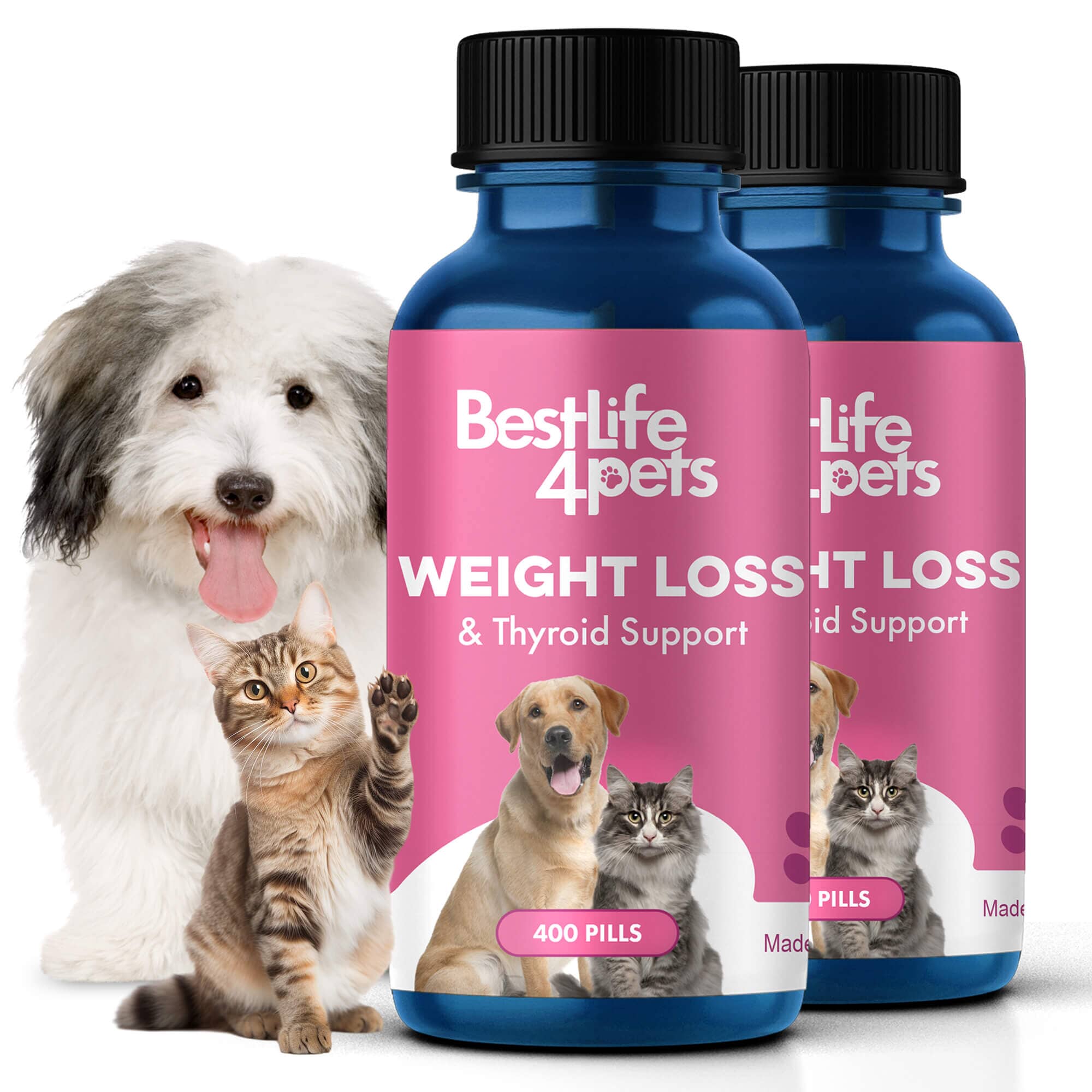 Natural Weight Loss & Thyroid Support Supplement for Dogs & Cats by BestLife4Pets