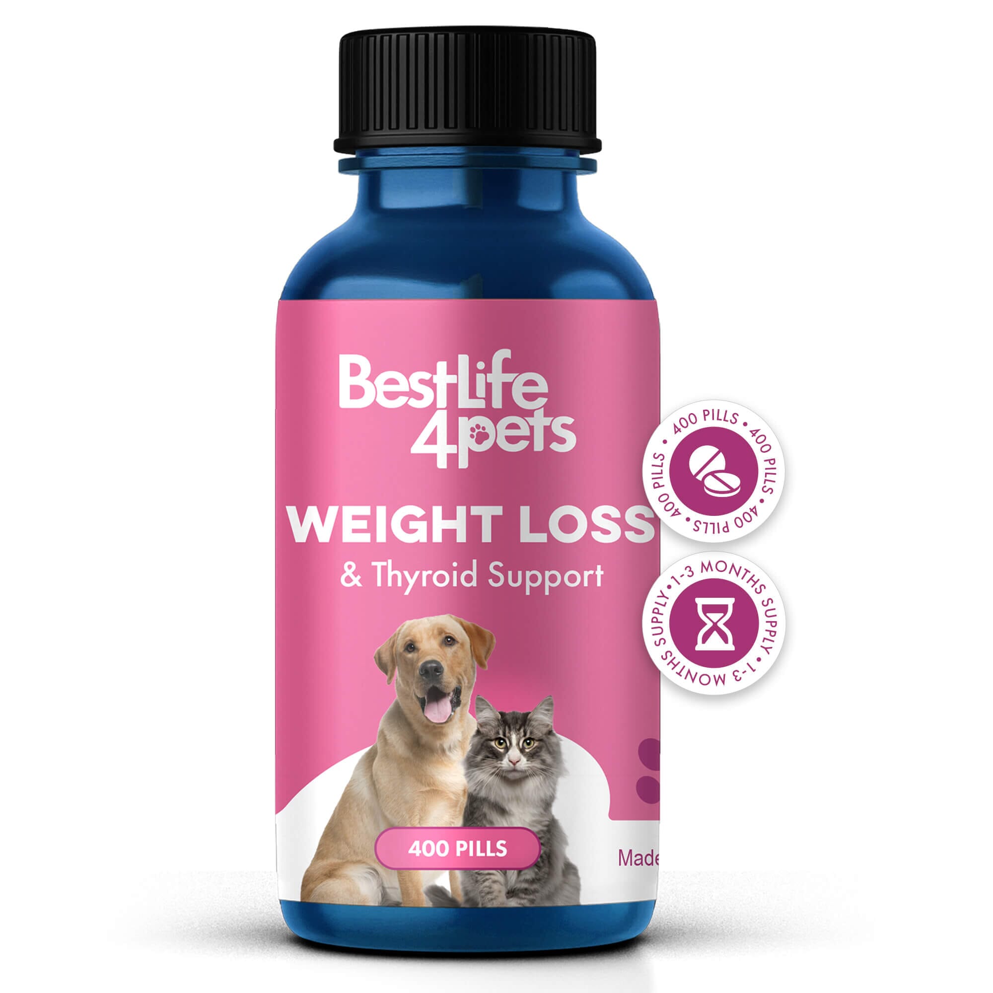 Natural Weight Loss & Thyroid Support Supplement for Dogs & Cats by BestLife4Pets