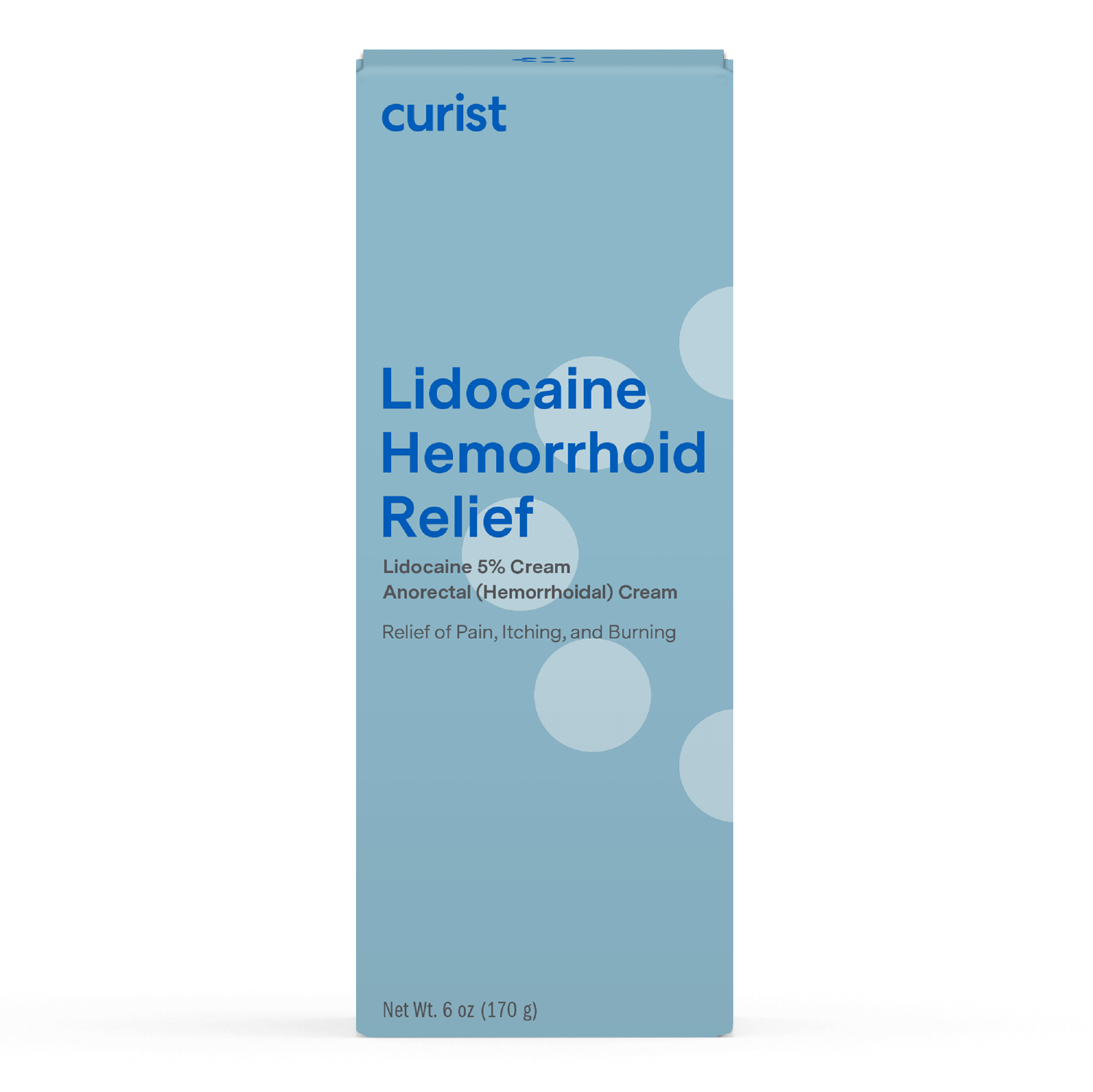 Hemorrhoid Cream with Lidocaine 5%, 6 oz by Curist