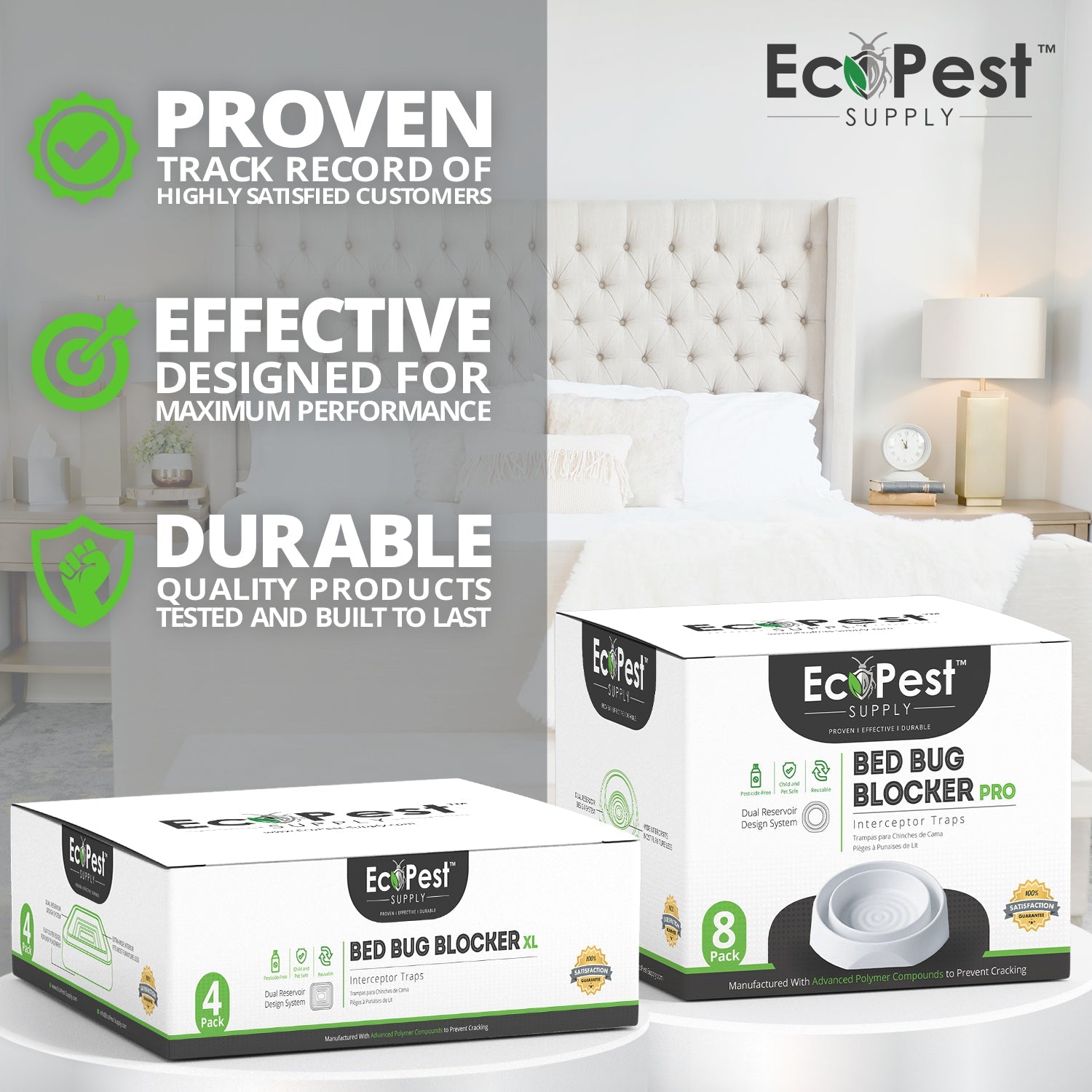 Bed Bug Blocker (Pro) — 12 Pack | Interceptors, Monitors, and Traps by EcoPest Supply