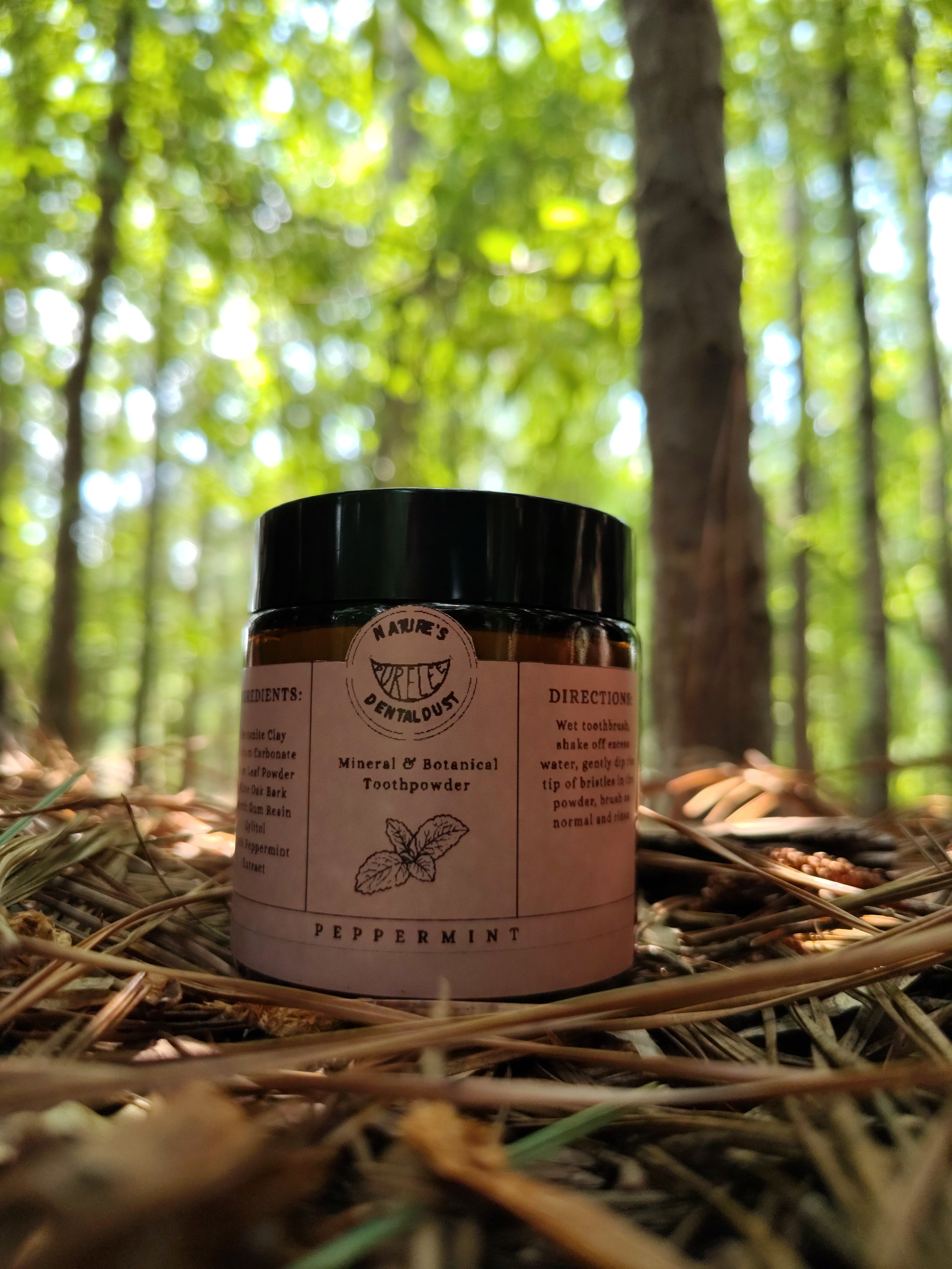 Peppermint Remineralizing Tooth Powder: Natural Herbal Oral Care