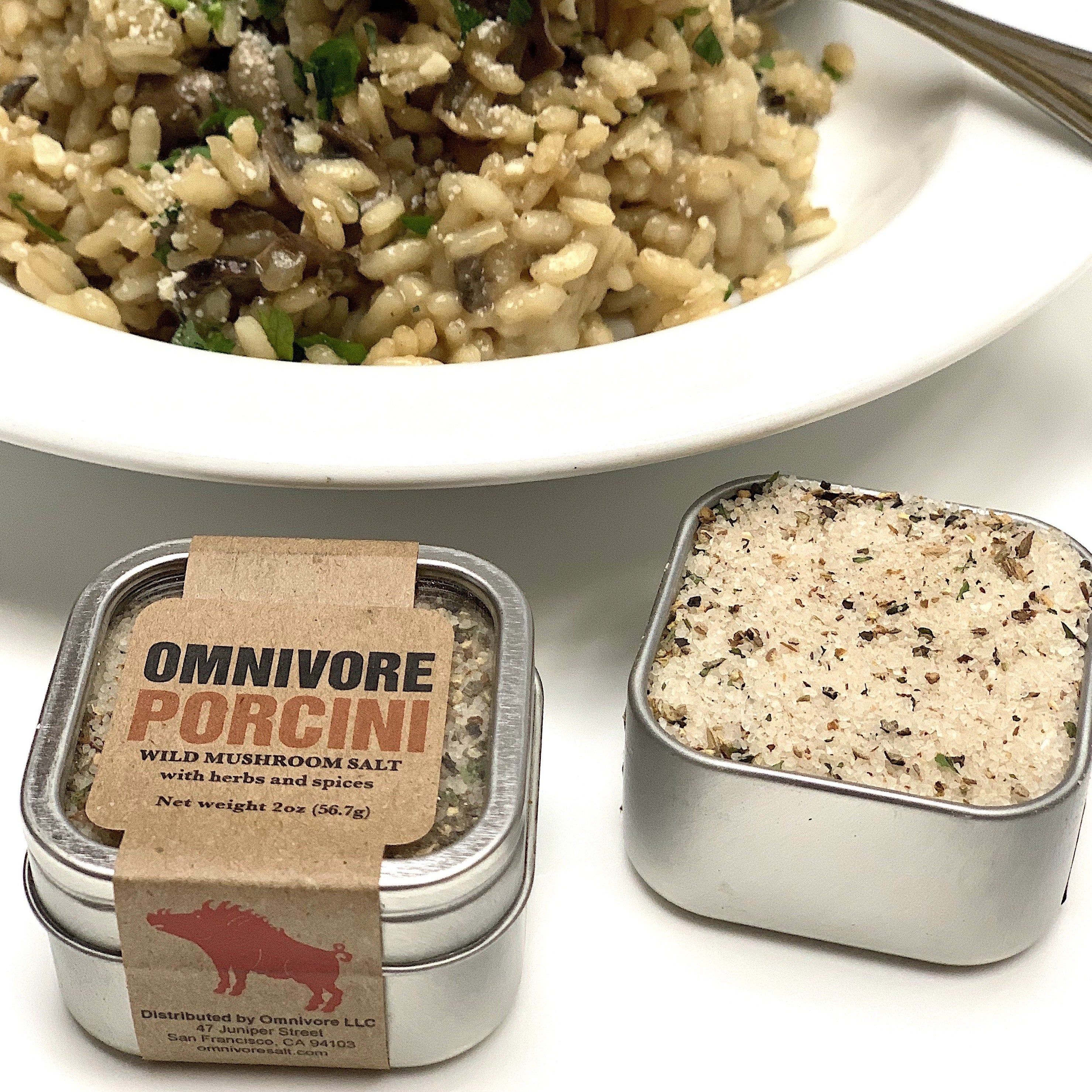 Omnivore Porcini Salt 2 oz. Tin - 6 Tins x 2 oz case by Farm2Me