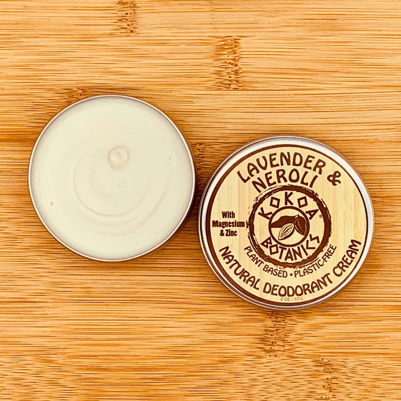 Lavender & Neroli - Natural Deodorant Cream - Aluminum-Free - 2 oz by kokoabotanics