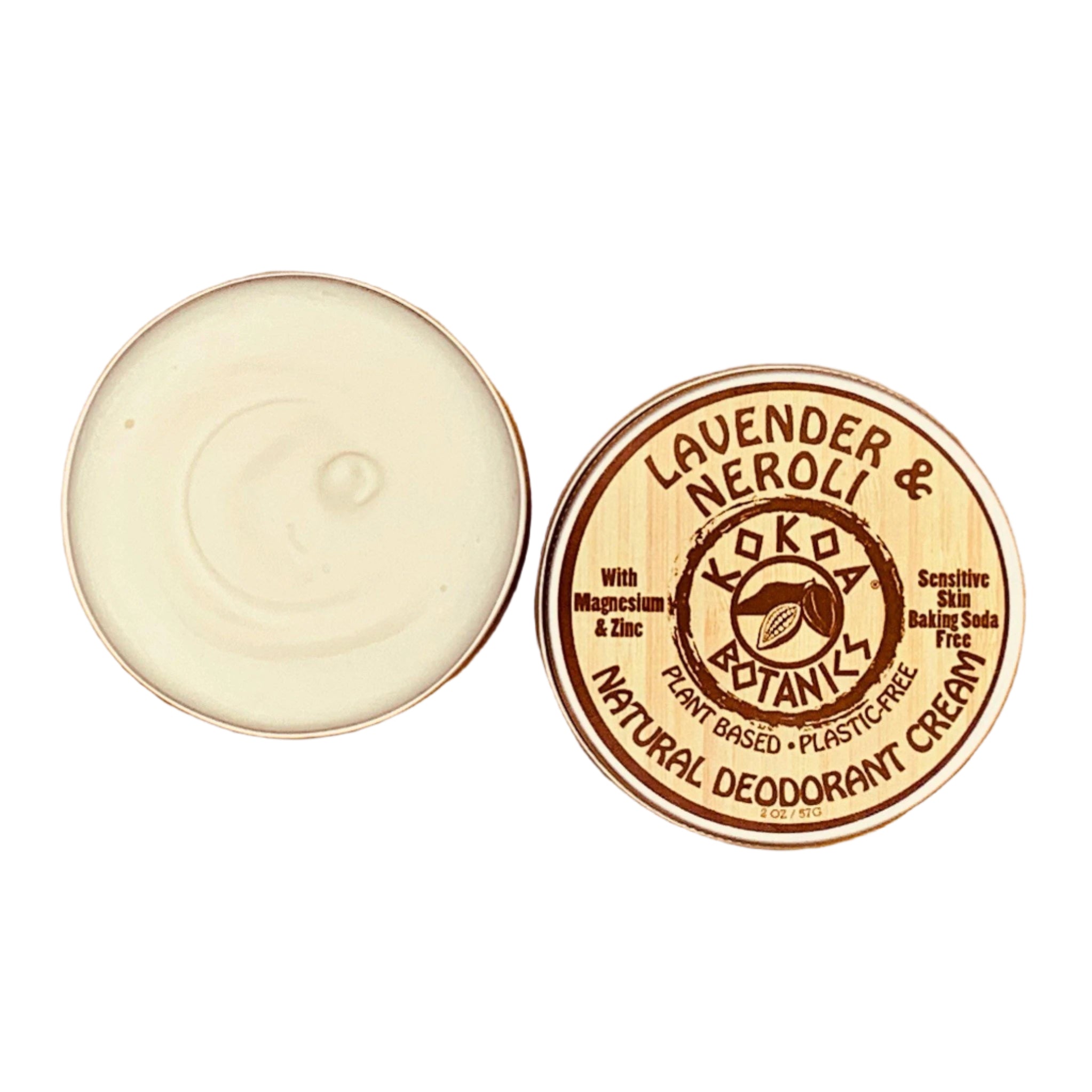 Lavender & Neroli - Natural Deodorant Cream - Sensitive Skin - Baking Soda Free  - 2.5 oz by kokoabotanics