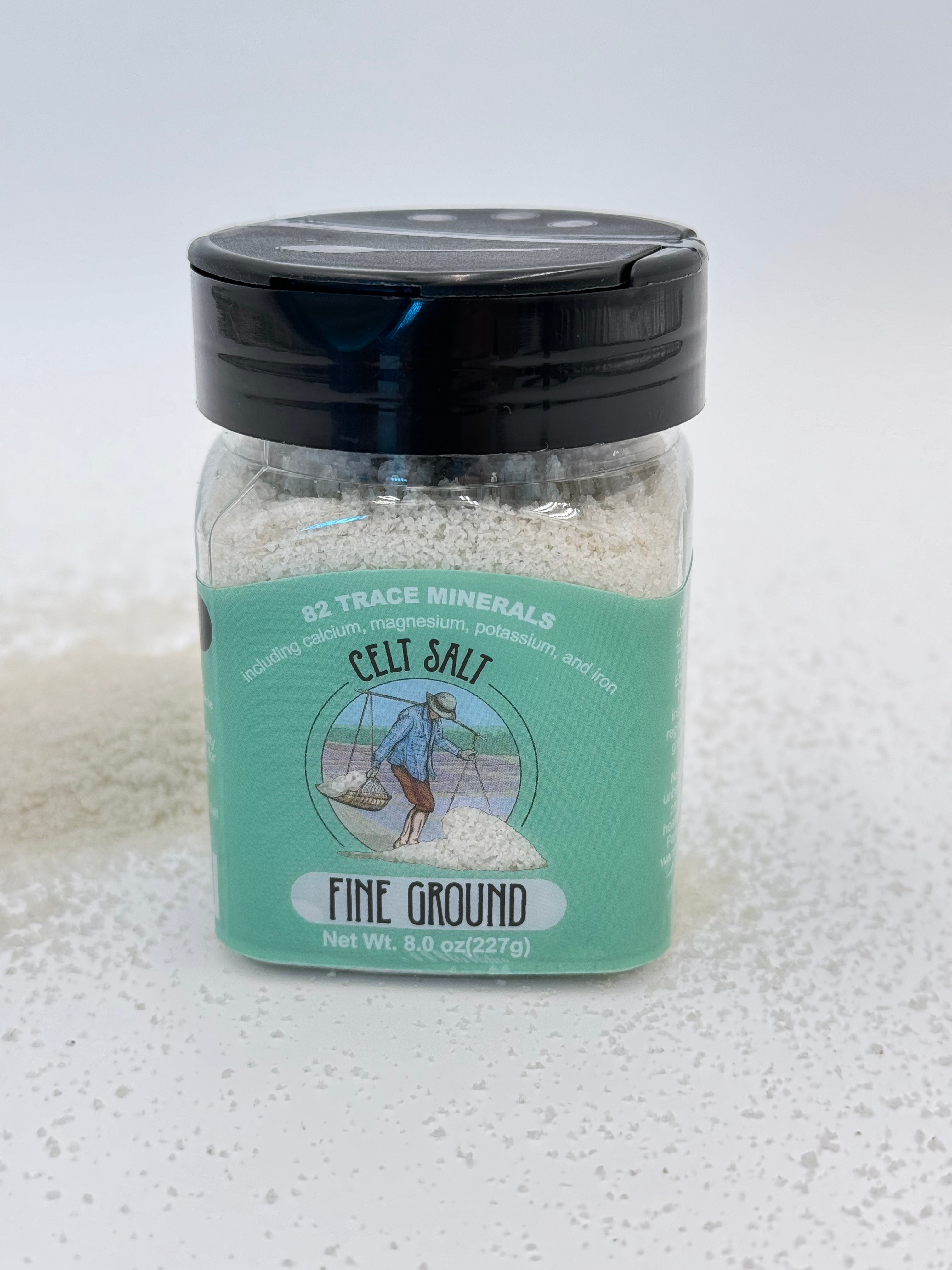 Celtic Sea Salt- 8 oz Shaker of Fine Ground, organic, 82 minerals, Celt Salt by Nature's Pantry by Celt Salt