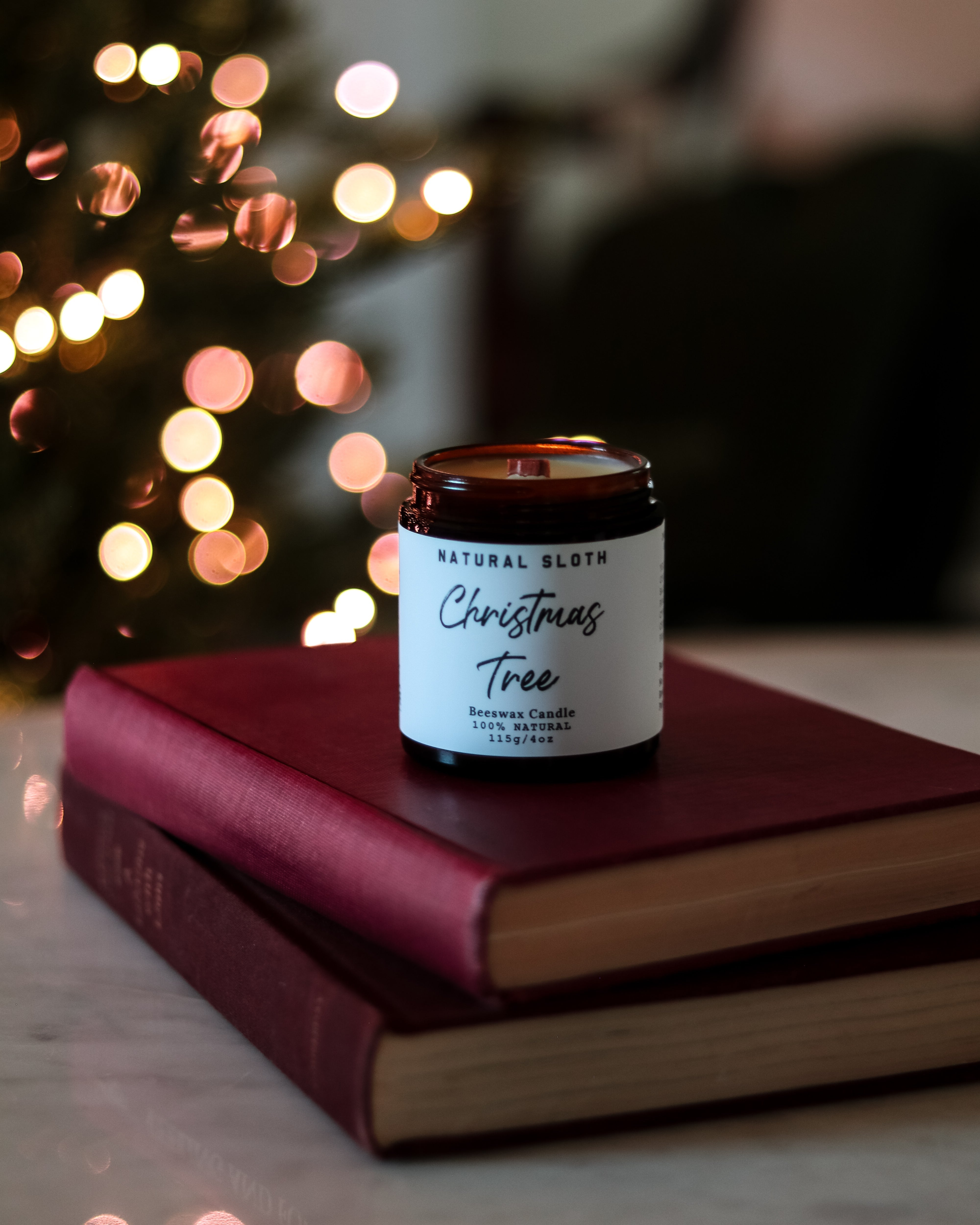Christmas Tree Beeswax Candle
