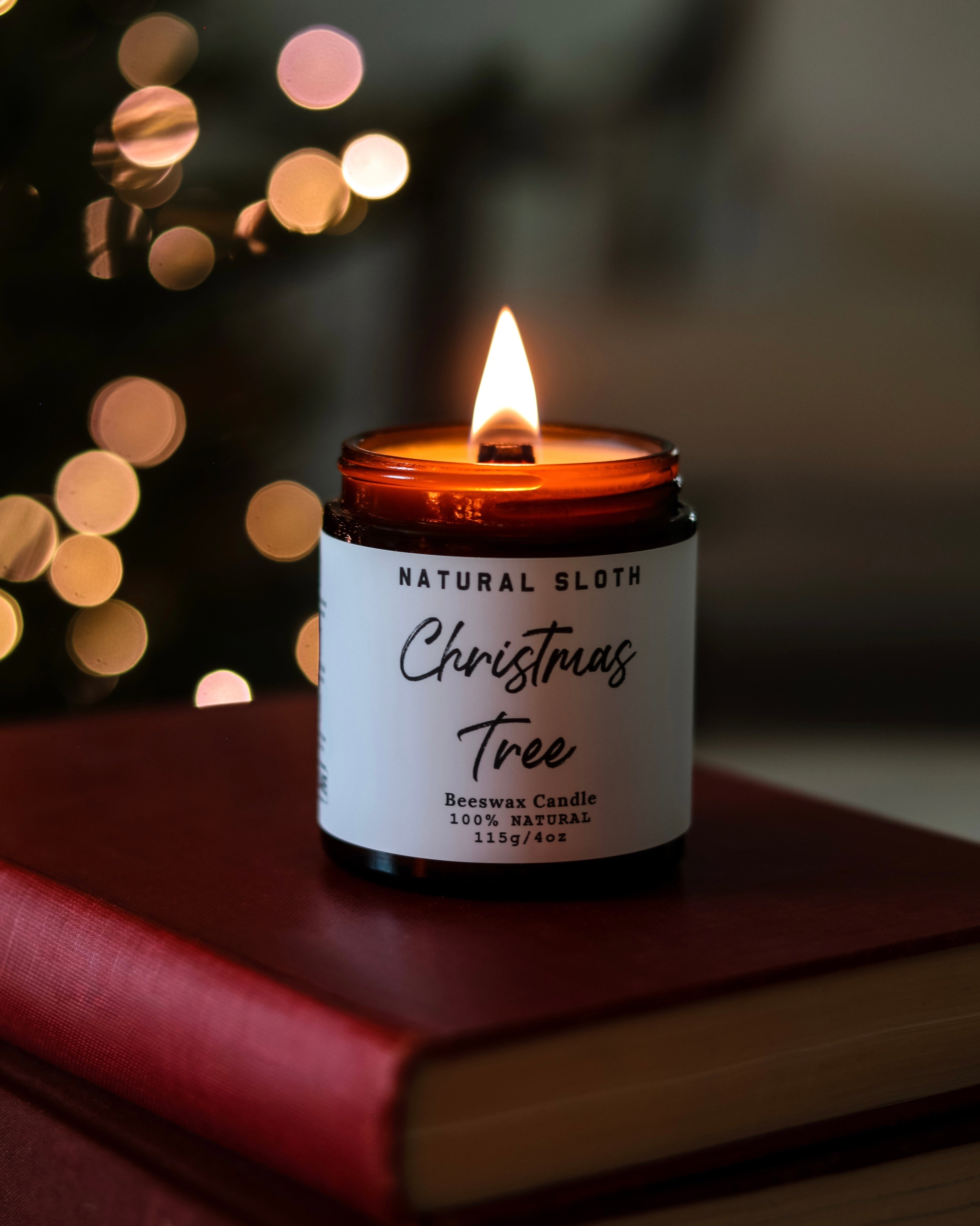 Christmas Tree Beeswax Candle