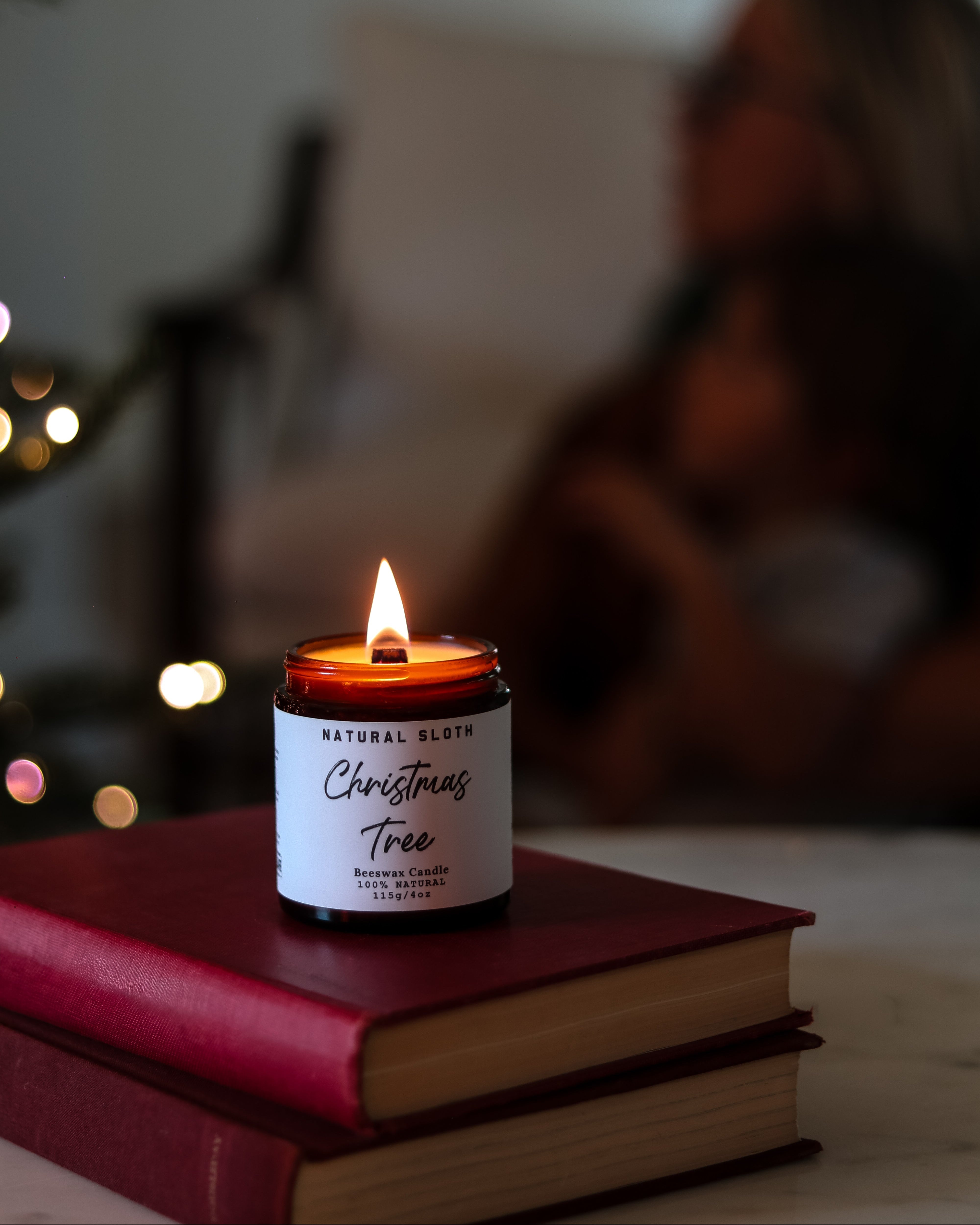 Christmas Tree Beeswax Candle