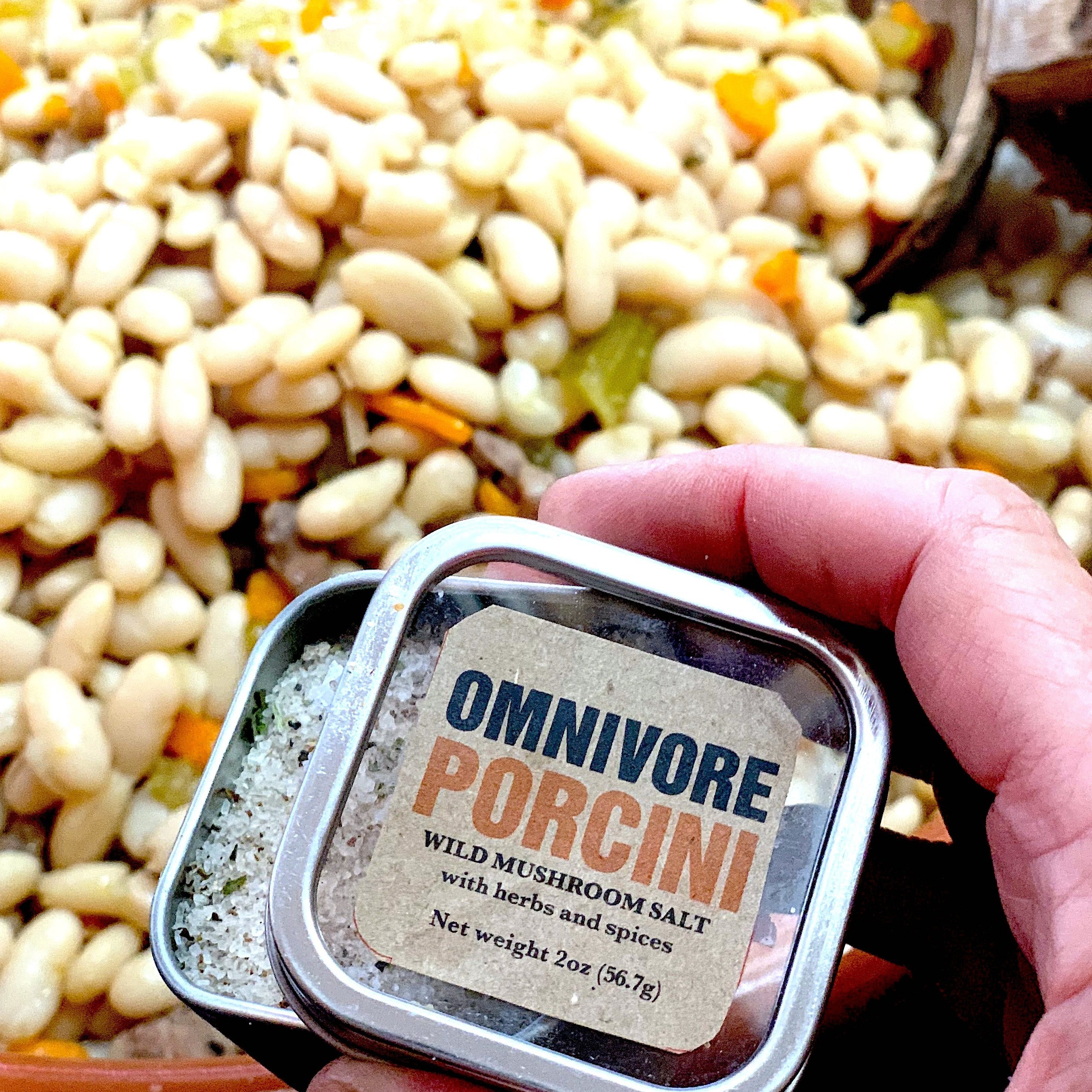 Omnivore Porcini Salt 2 oz. Tin - 6 Tins x 2 oz case by Farm2Me