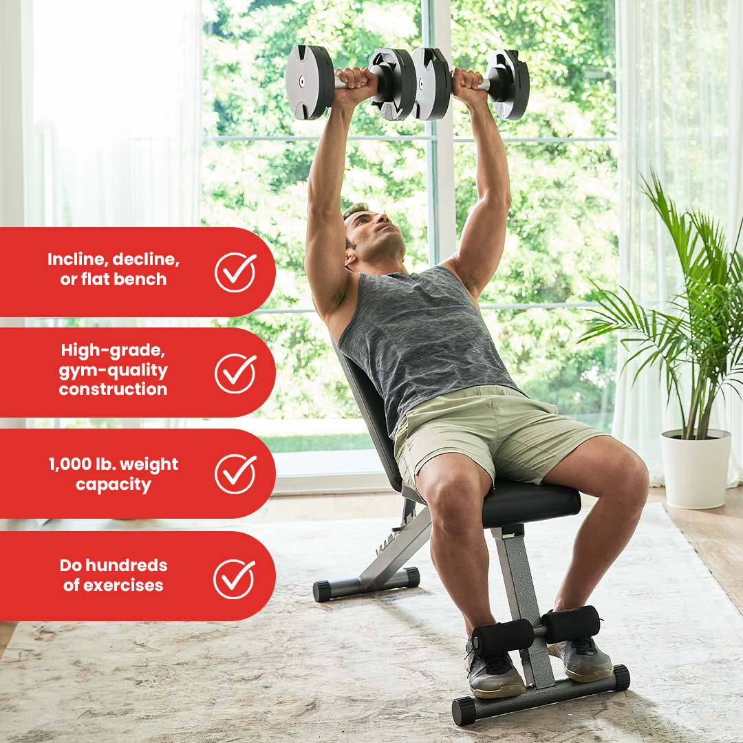 5-in-1 Adjustable Weight Bench by Finer Form