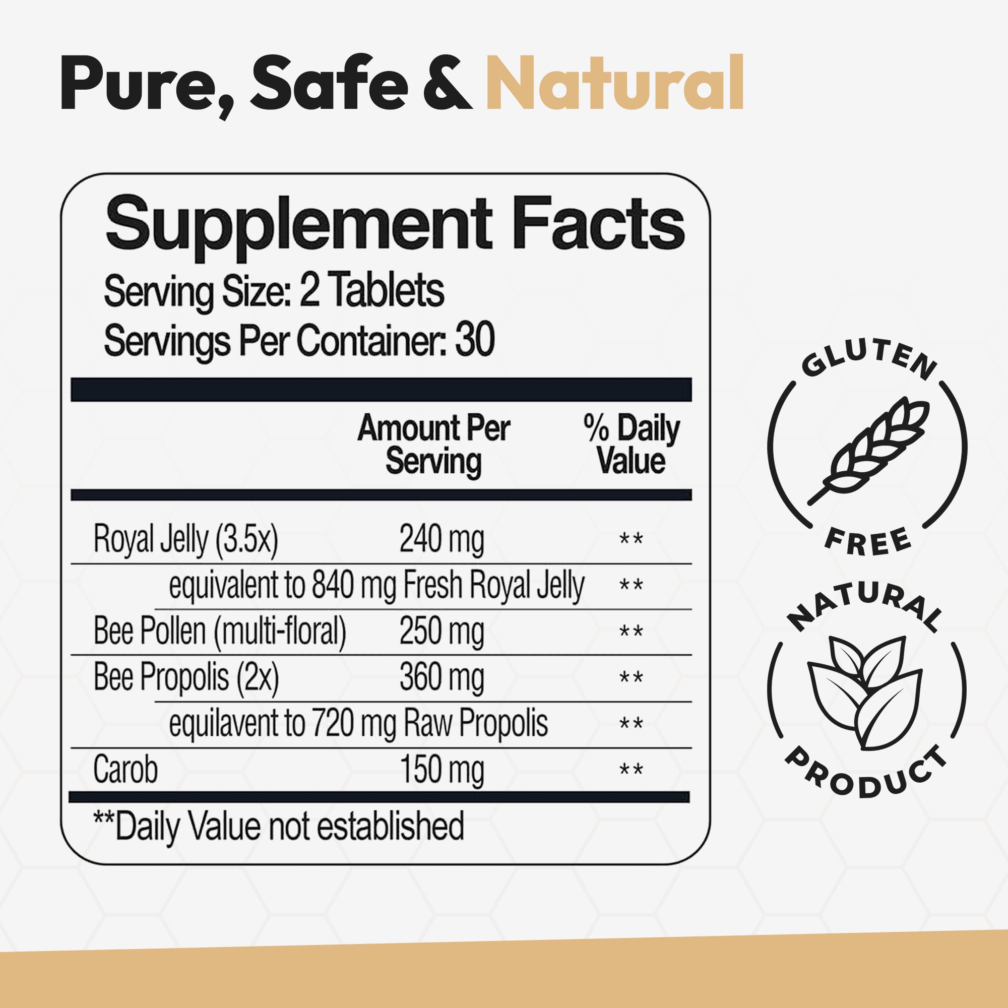 Royal Jelly+Propolis+Bee Pollen Tablets Ultra Potency