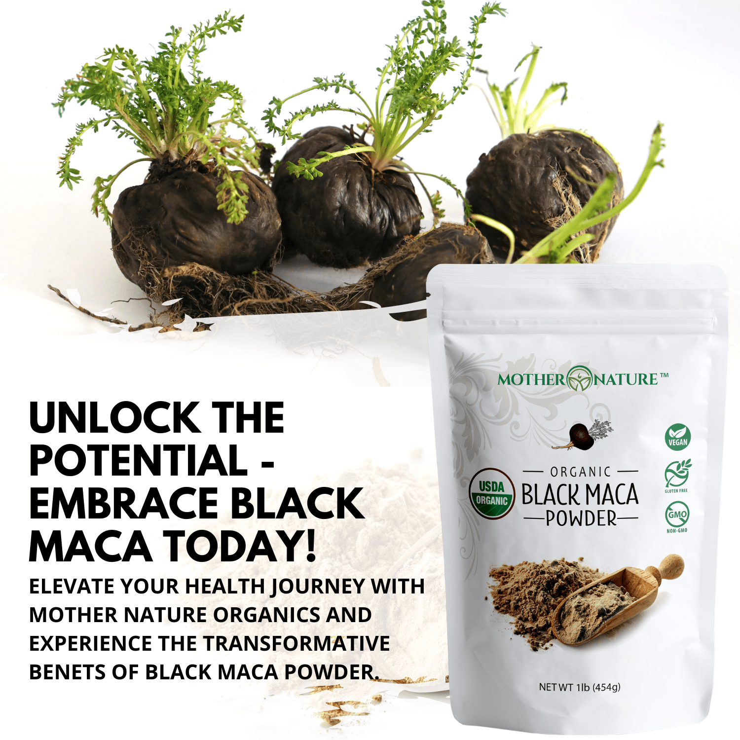 Black Maca Powder by Mother Nature Organics