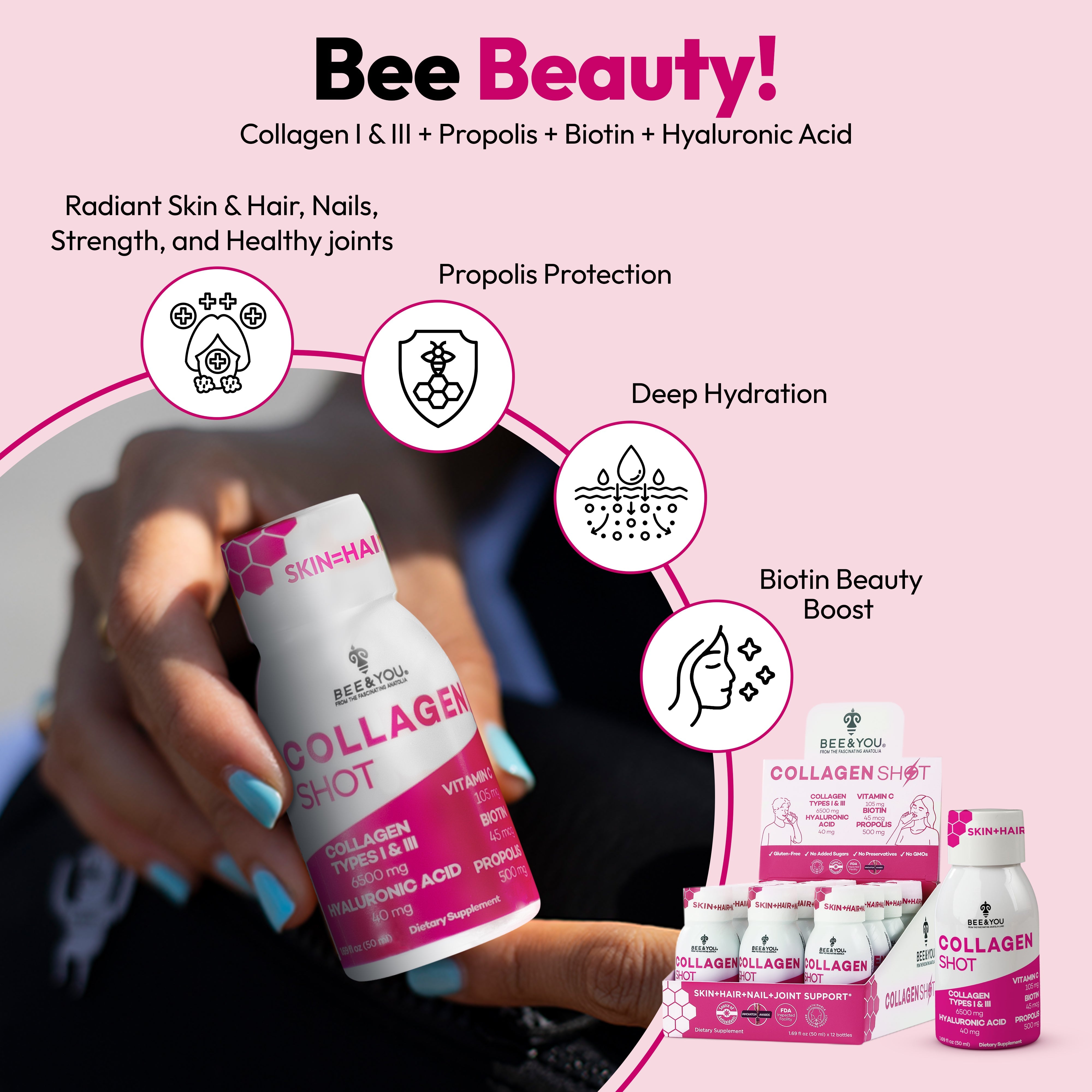 Collagen Liquid Shot Drink for Adults x 12