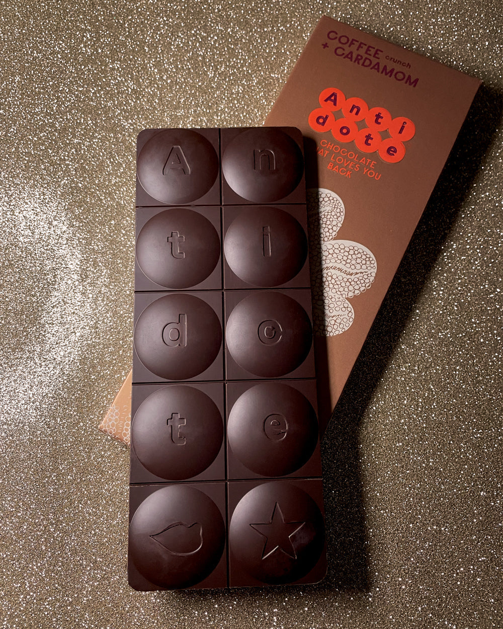Antidote Chocolate KAKIA: COFFEE + CARDAMOM - 12 Bars by Farm2Me