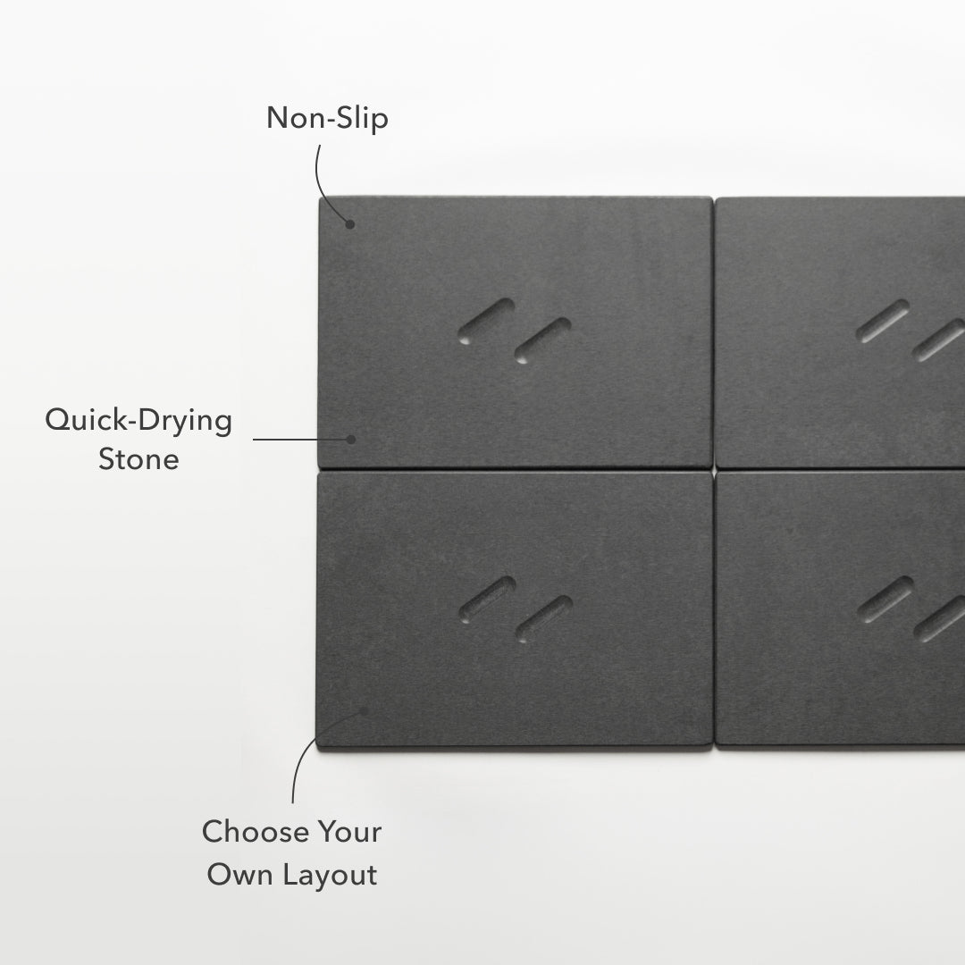 Large Bath Stone™ Mat - 2-Pack by Dorai Home | Quick-Drying Home Essentials