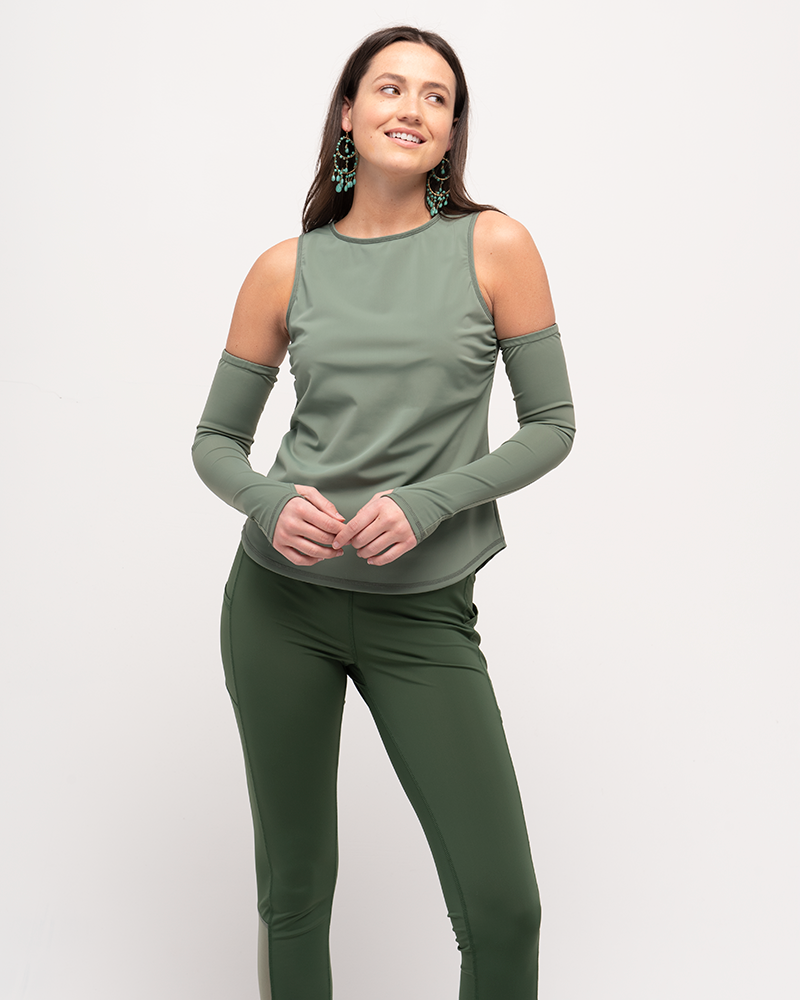 Go Deep Sun & Swim Tank with Built-in Bra - Seagrass