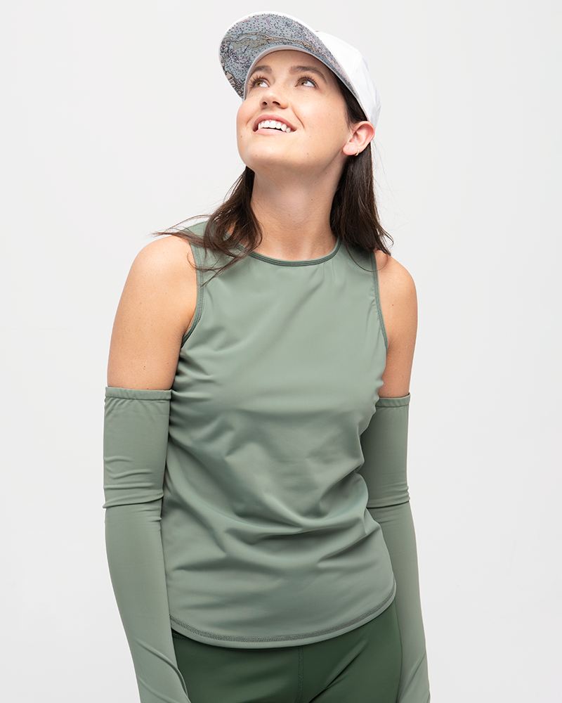 Go Deep Sun & Swim Tank with Built-in Bra - Seagrass