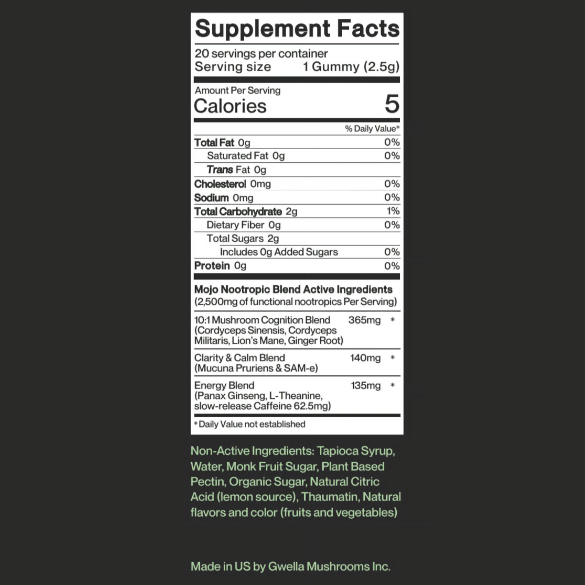 Extra Strength Brain Boost Gummies - Strawberry Tangerine by Mojo | Mushroom Dosed Gummies