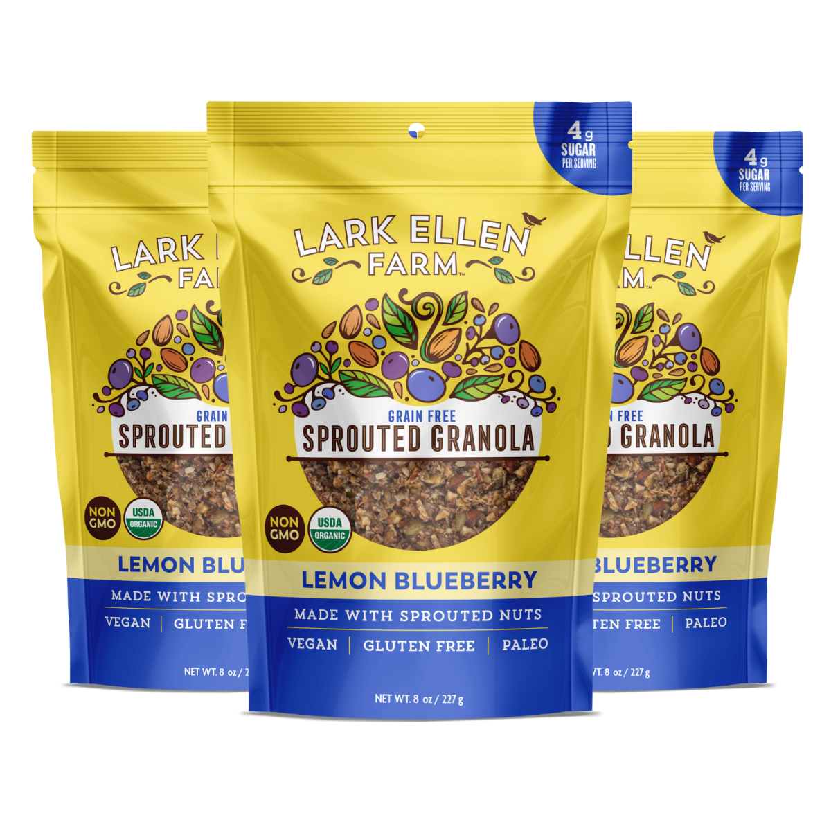 Lemon Blueberry Sprouted Granola (Grain-Free)