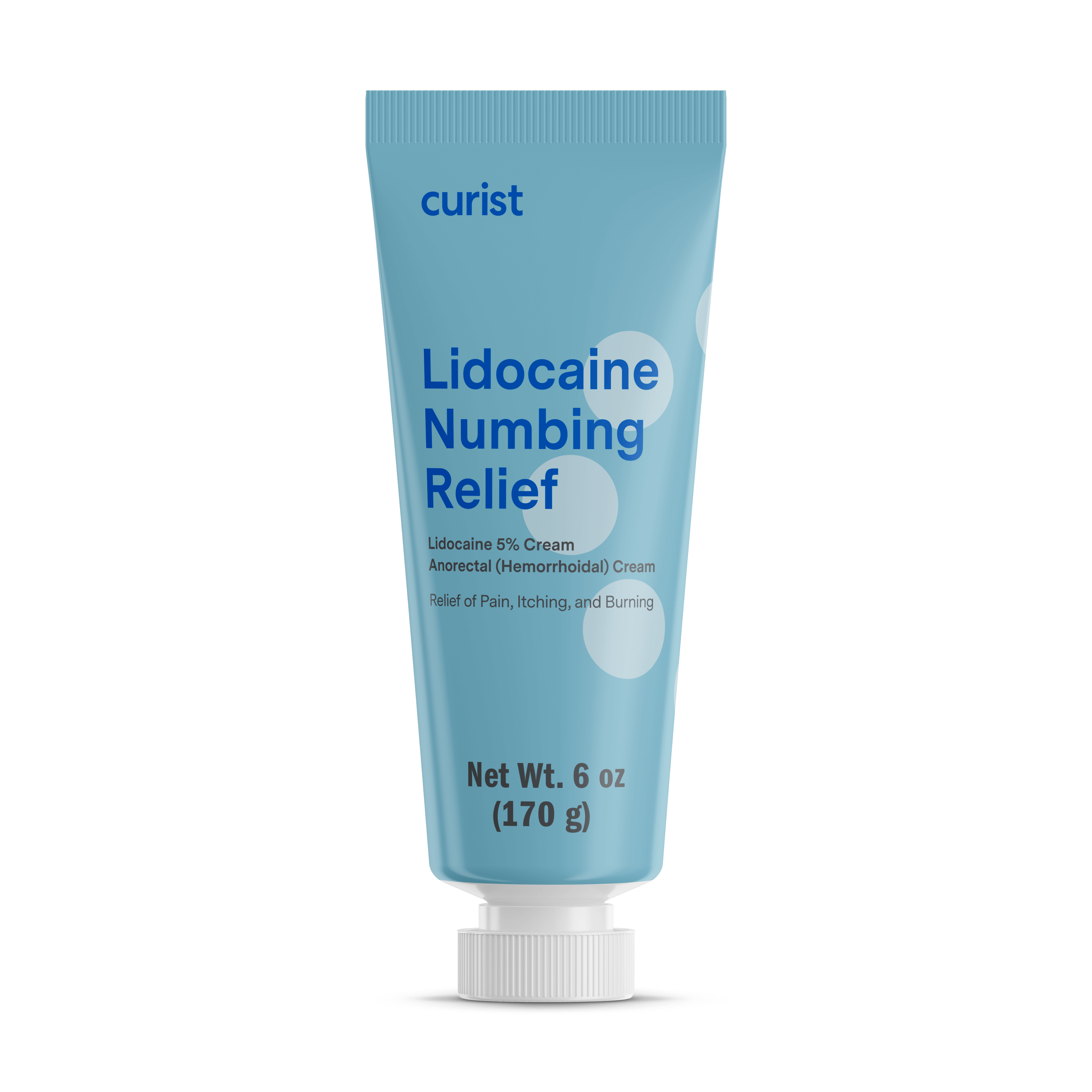 Numbing Lidocaine Cream 5%, 6 oz by Curist