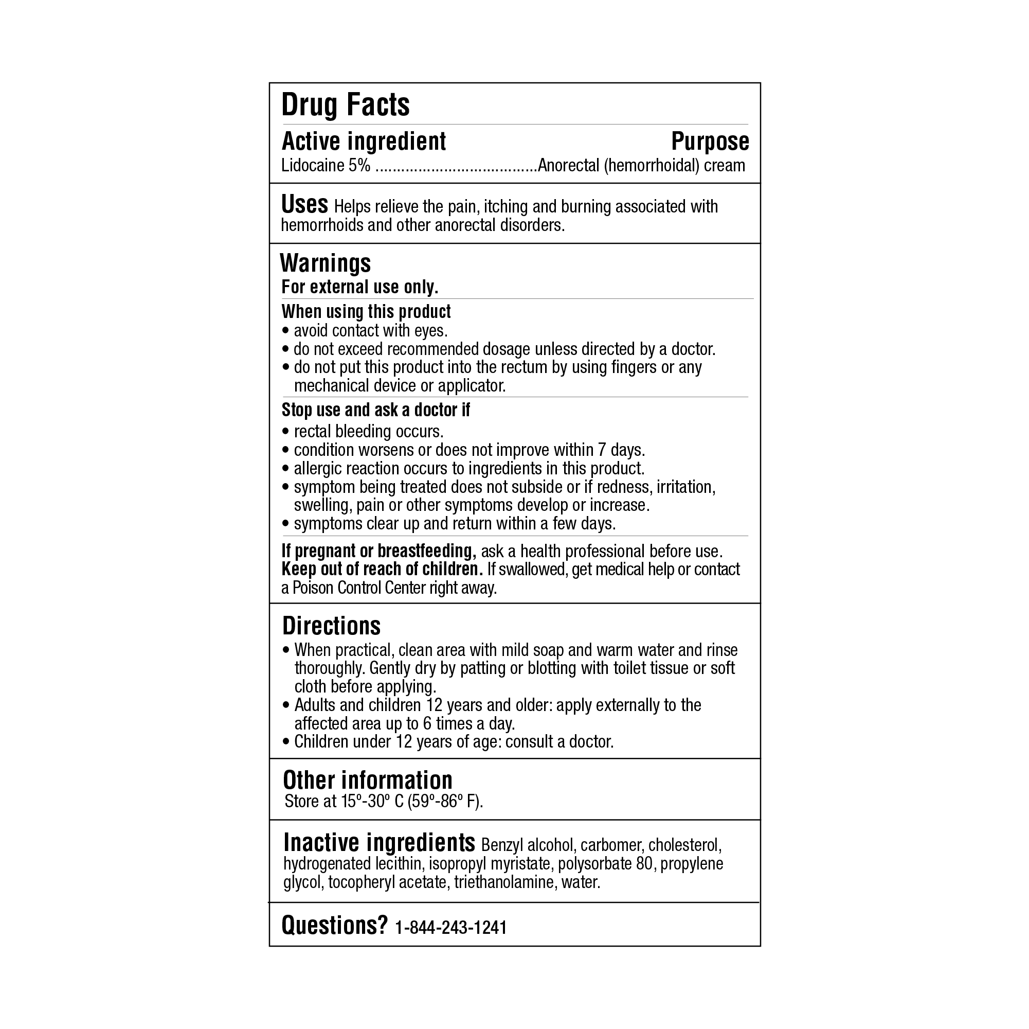 Numbing Lidocaine Cream 5%, 6 oz by Curist