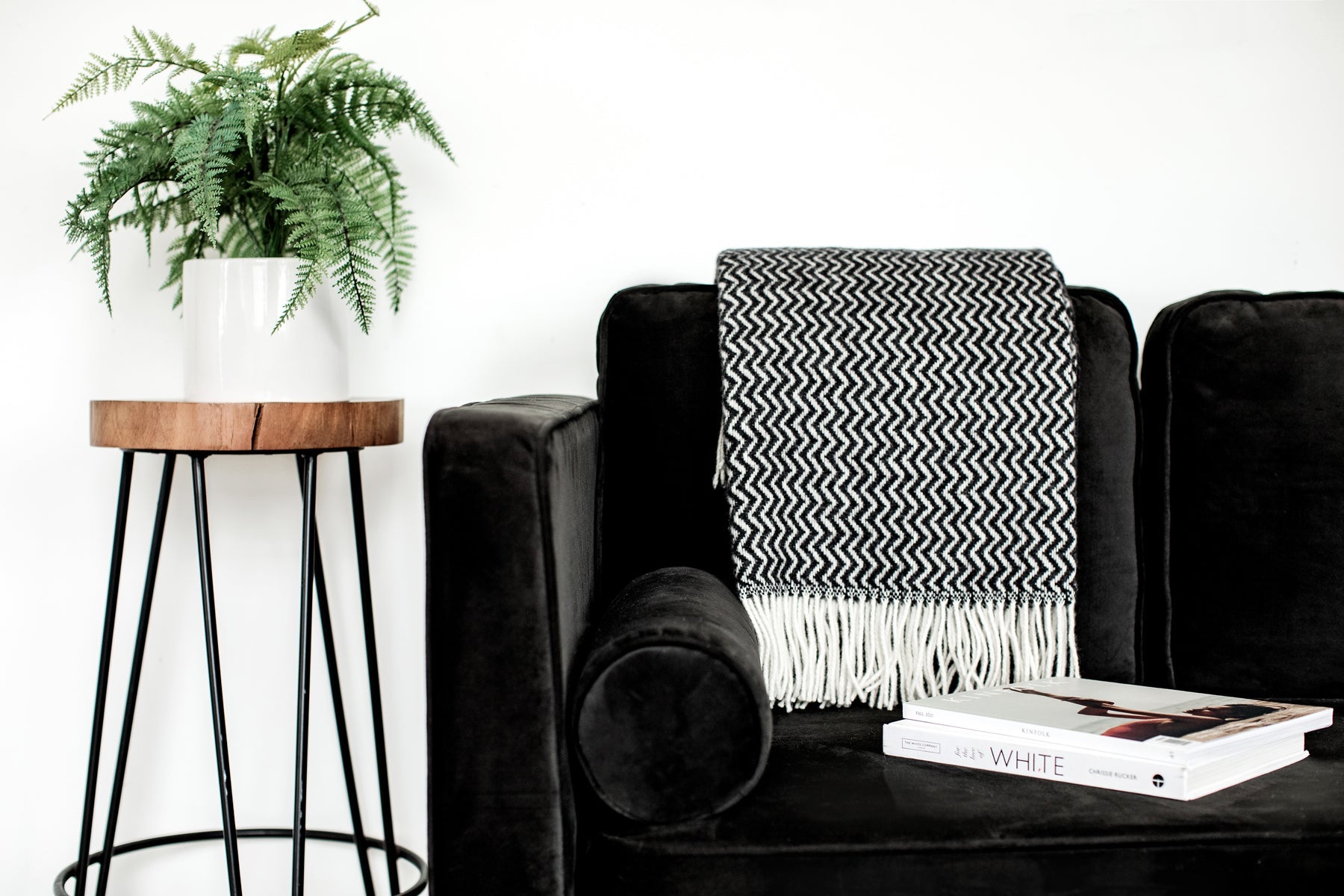 Waves Wool Throw by Linen Way