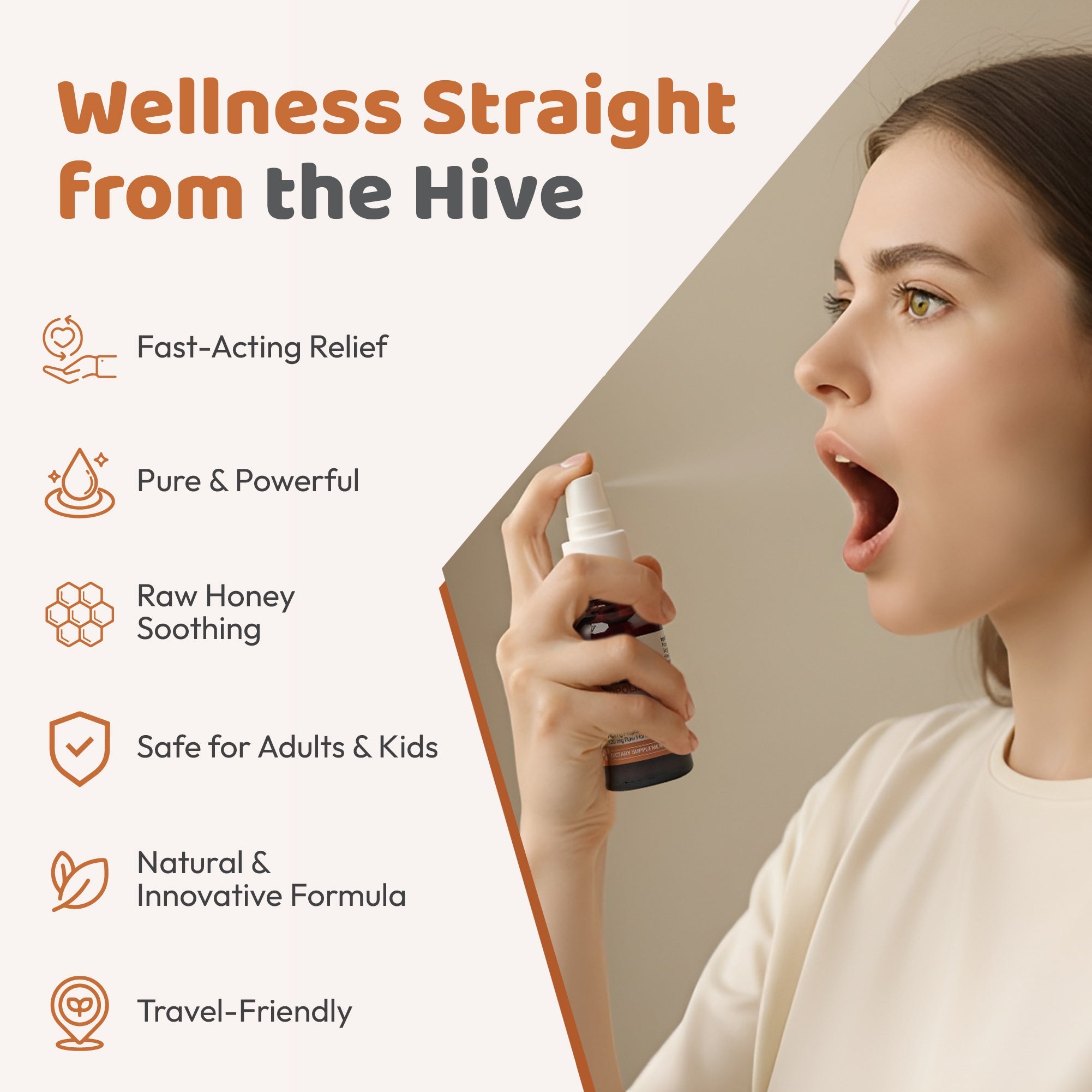 Propolis+Ginger+Raw Honey Throat Spray