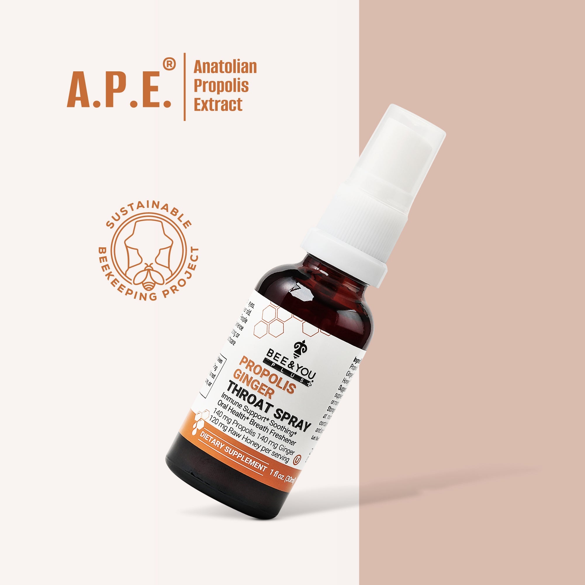 Propolis+Ginger+Raw Honey Throat Spray