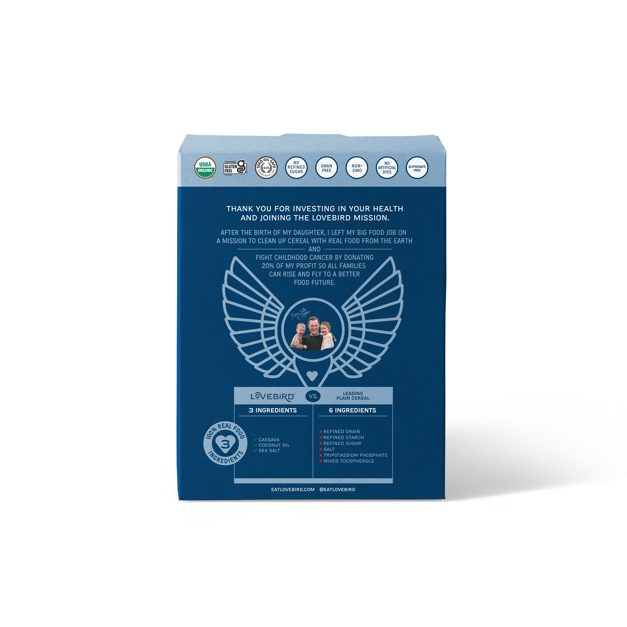 Lovebird Cereal Unsweetened (4 Boxes)