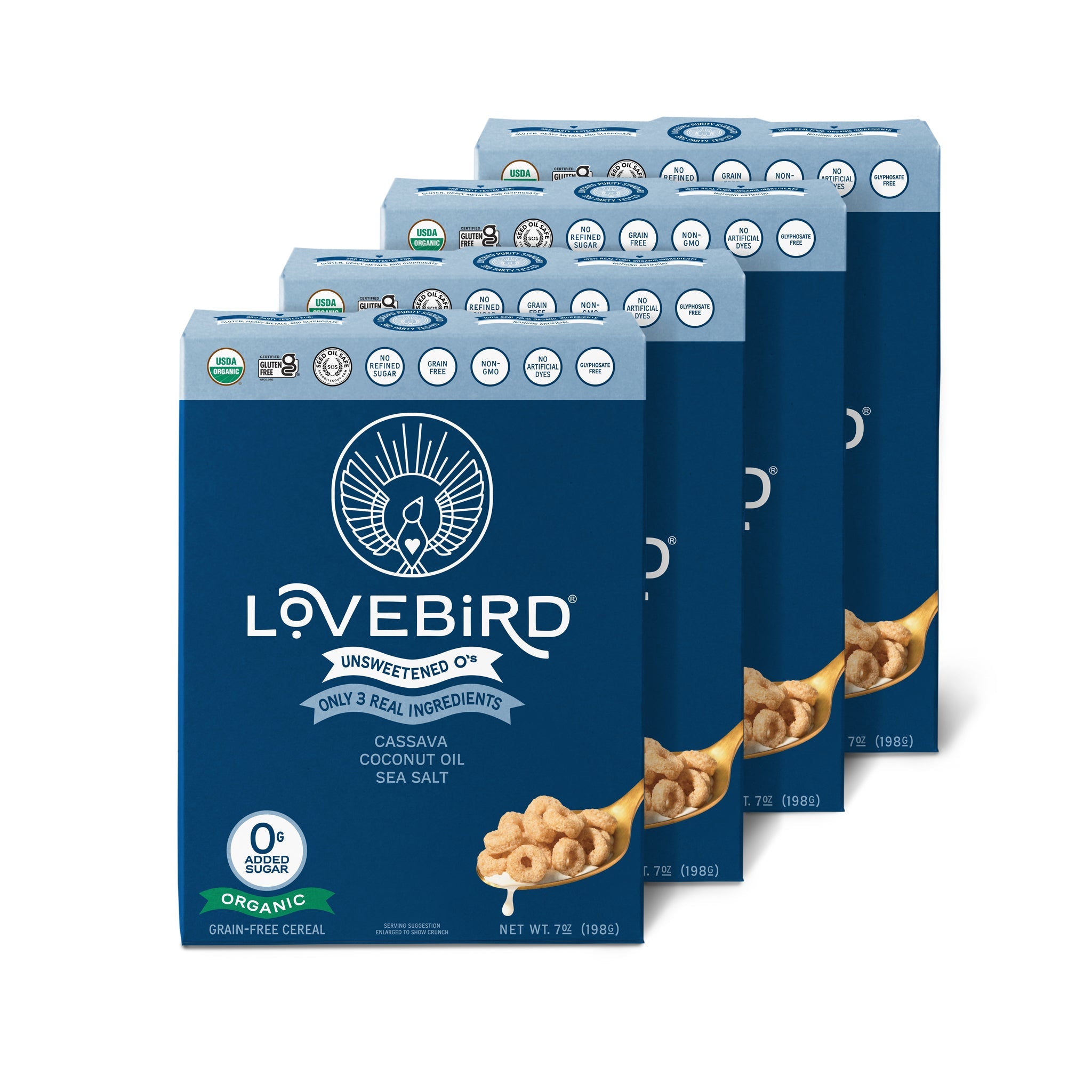 Lovebird Cereal Unsweetened (4 Boxes)