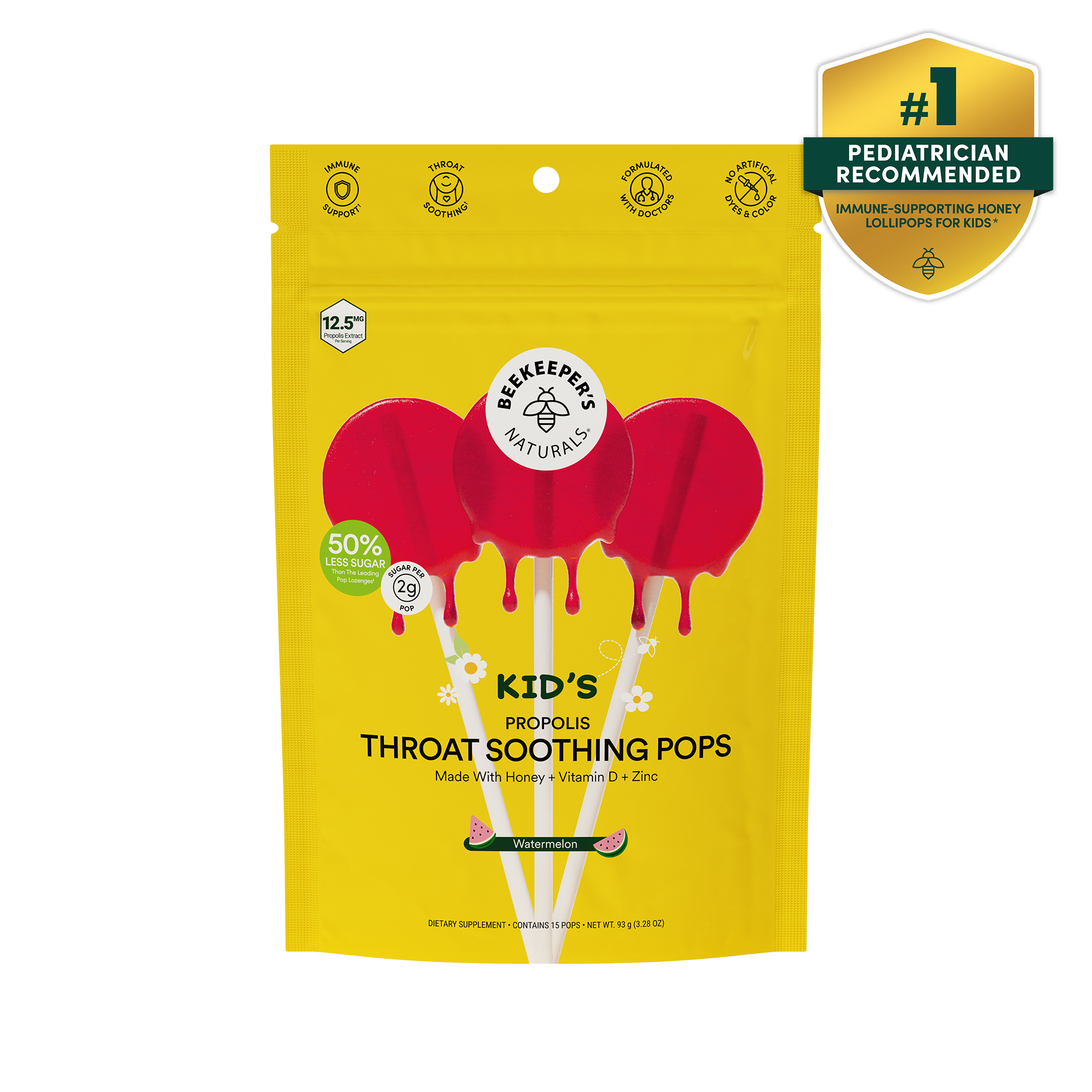 Kid’s Throat Soothing Lollipops - Watermelon