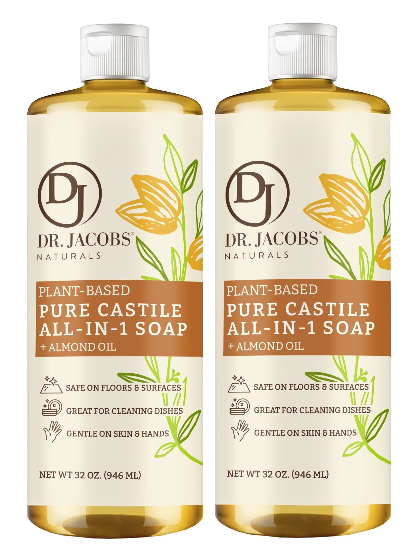 Almond All in 1 Castile Soap by Dr. Jacobs Naturals