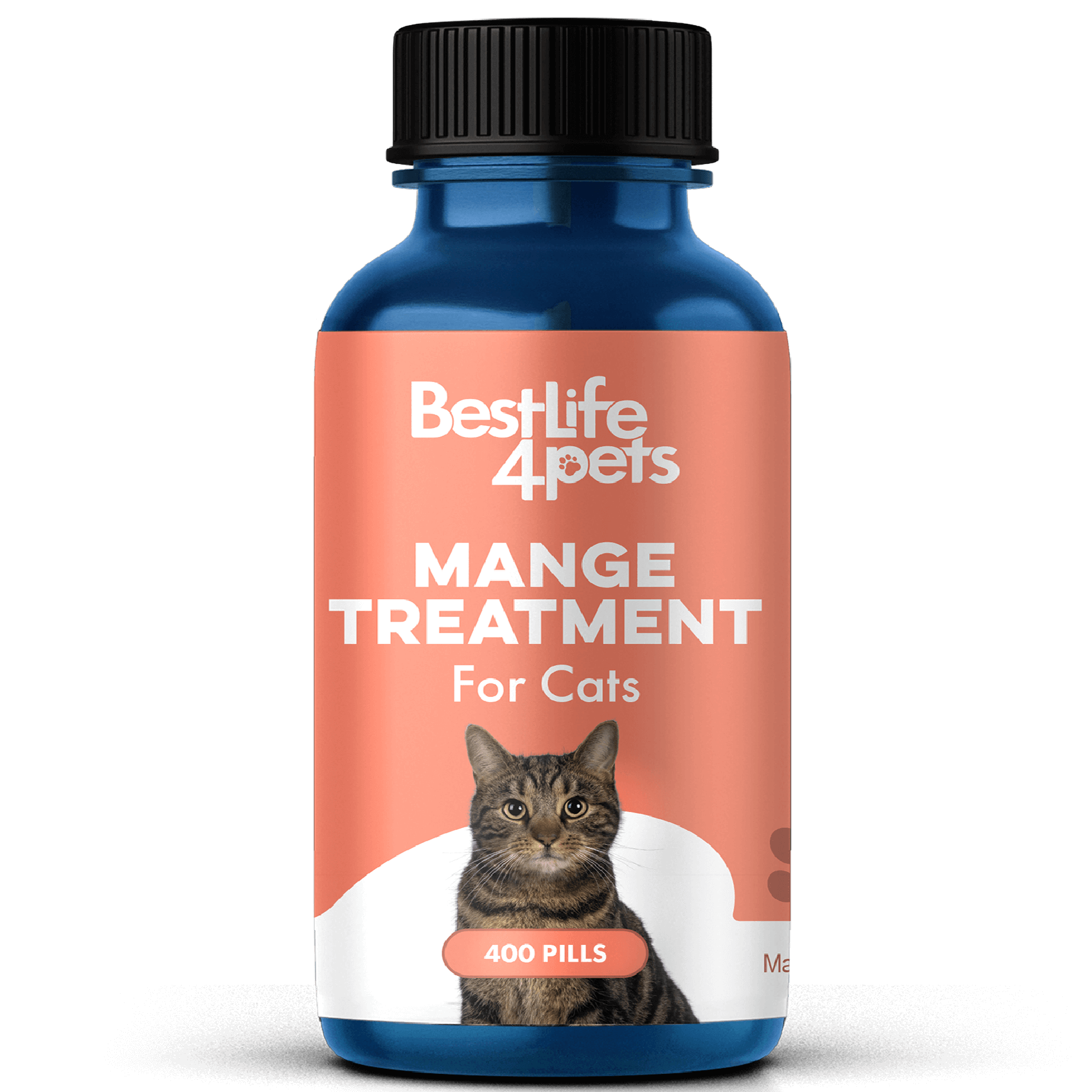 Mange Treatment for Cats - Treats Feline Sarcoptic & Demodectic Mange, Scabies & Ear Mites by BestLife4Pets