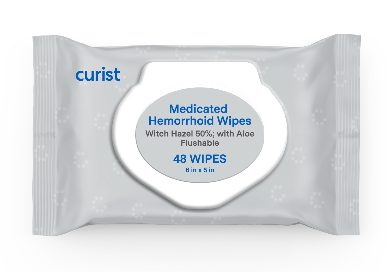 Medicated Wipes for Hemorrhoids with Witch Hazel & Aloe, 144 wipes by Curist
