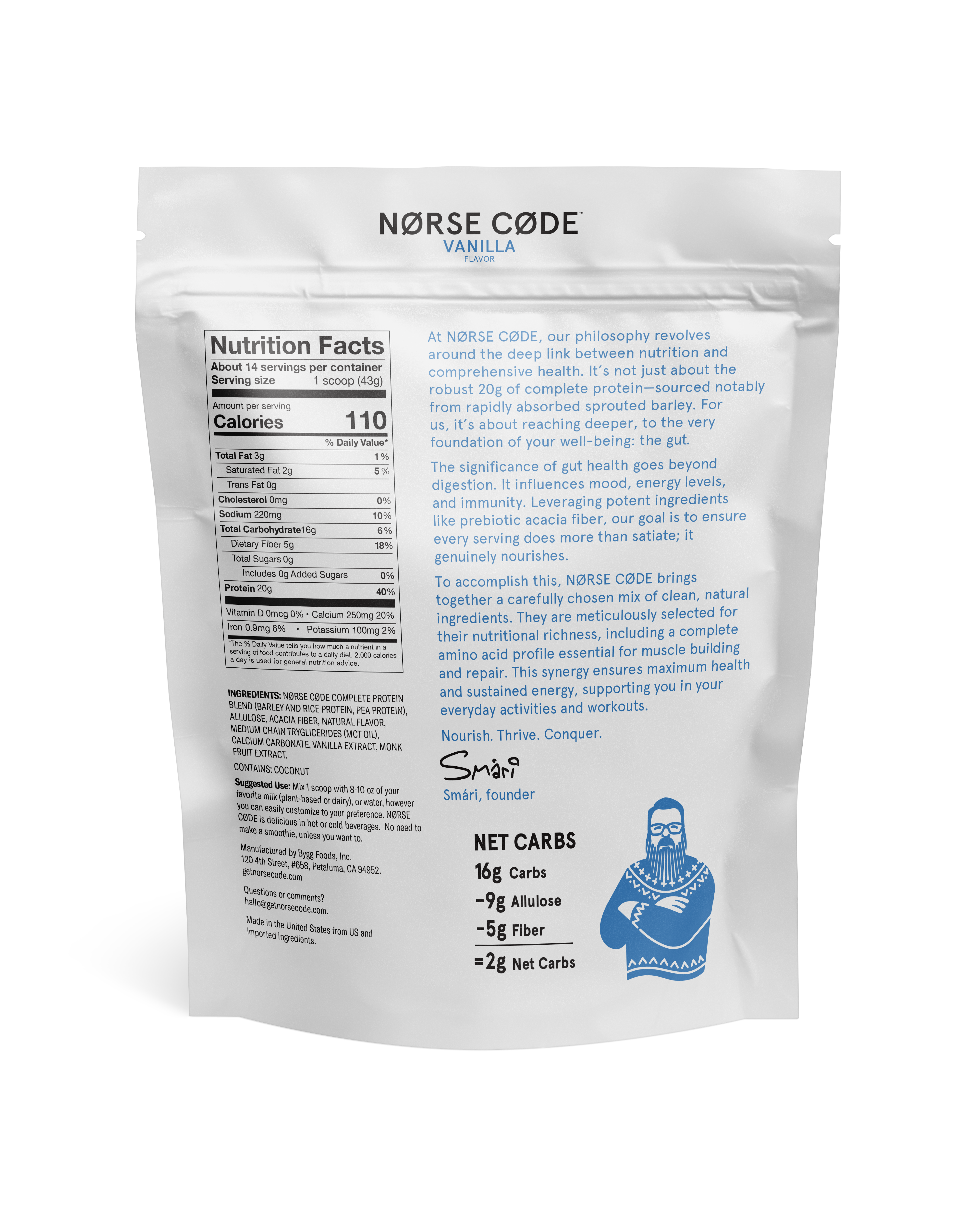 NØRSE CØDE Vanilla Plant Protein Powder by NØRSE CØDE