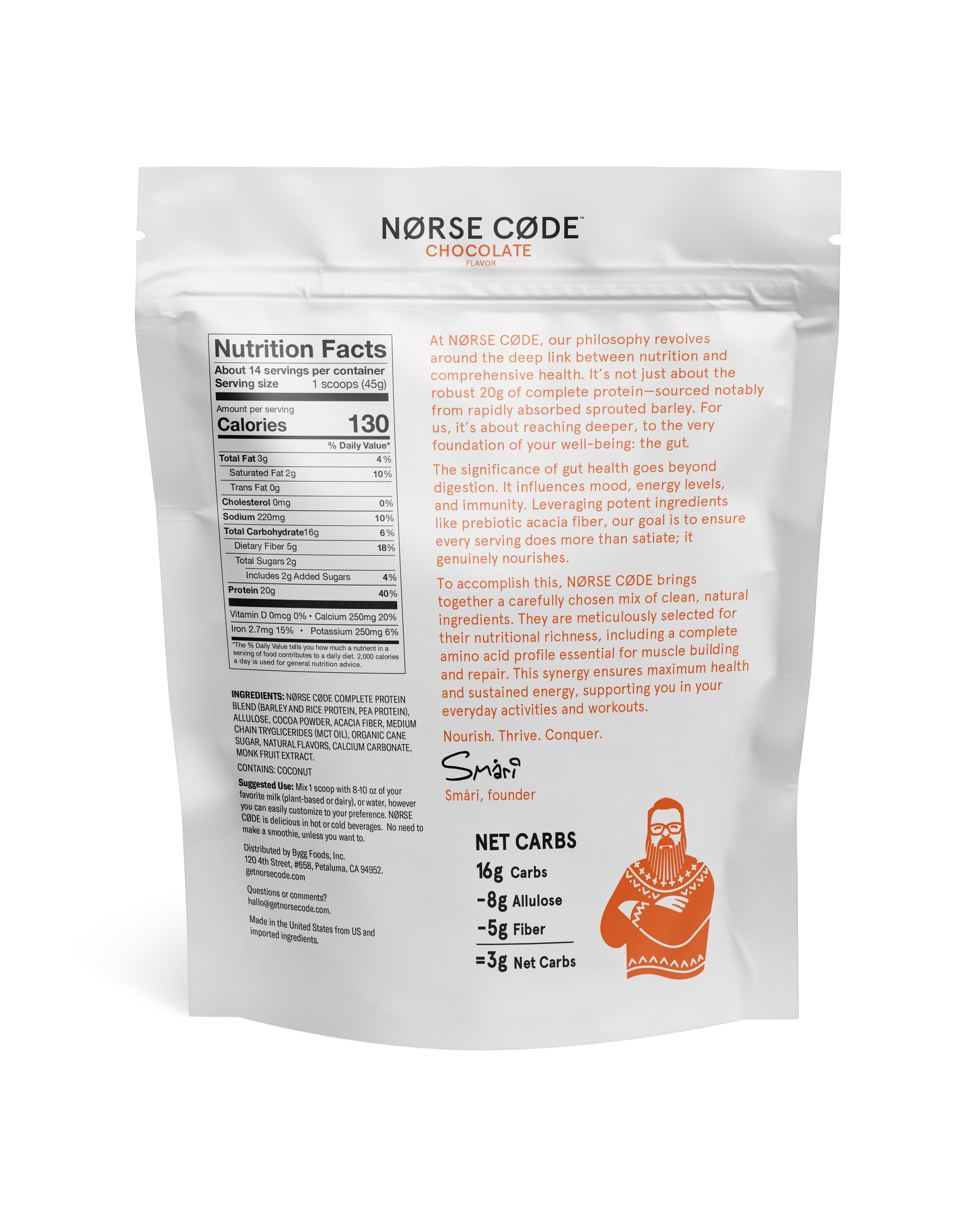 NØRSE CØDE Chocolate Plant Protein Powder by NØRSE CØDE