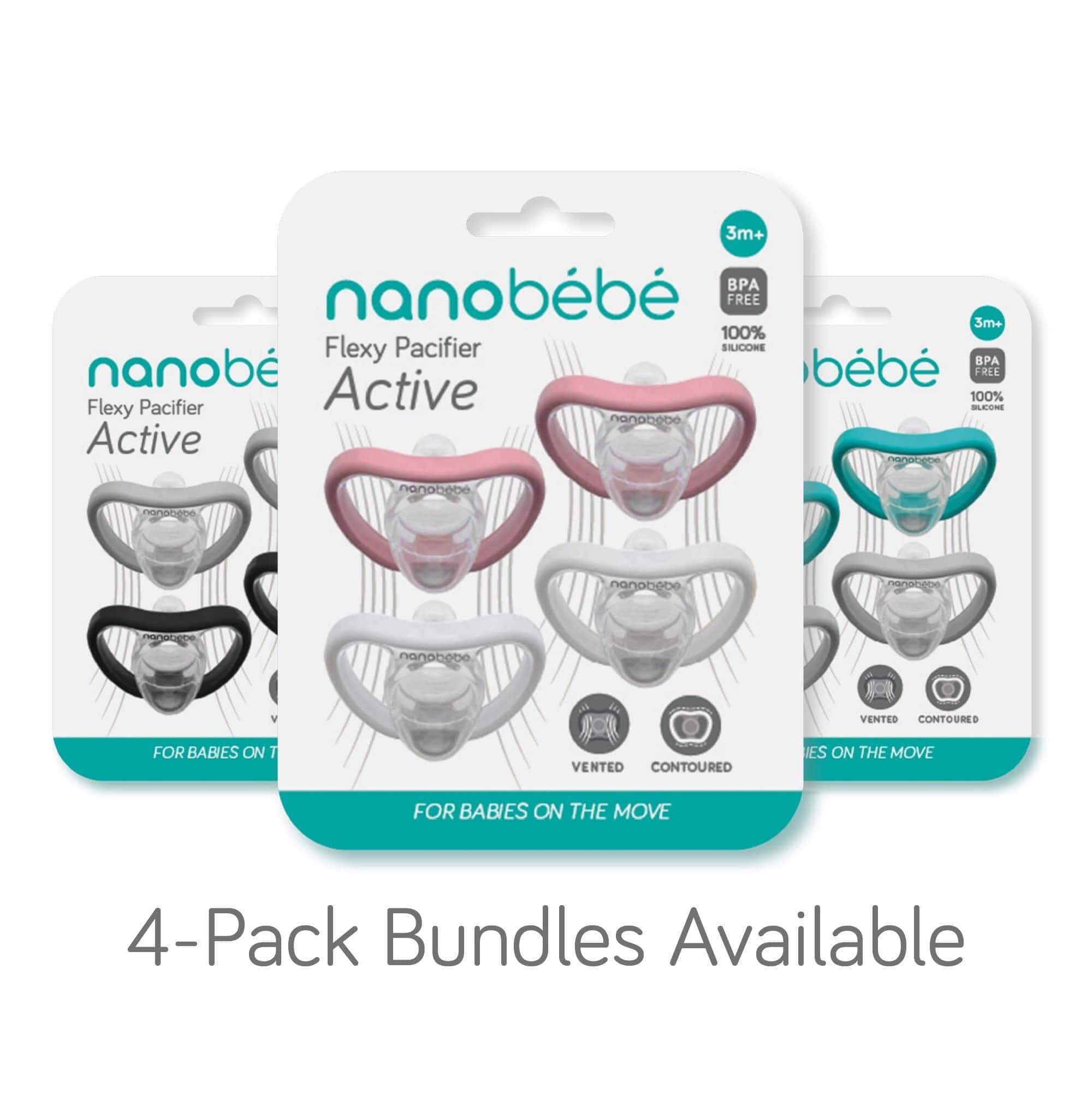 Active Flexy Pacifier (4m+) by Nanobébé US