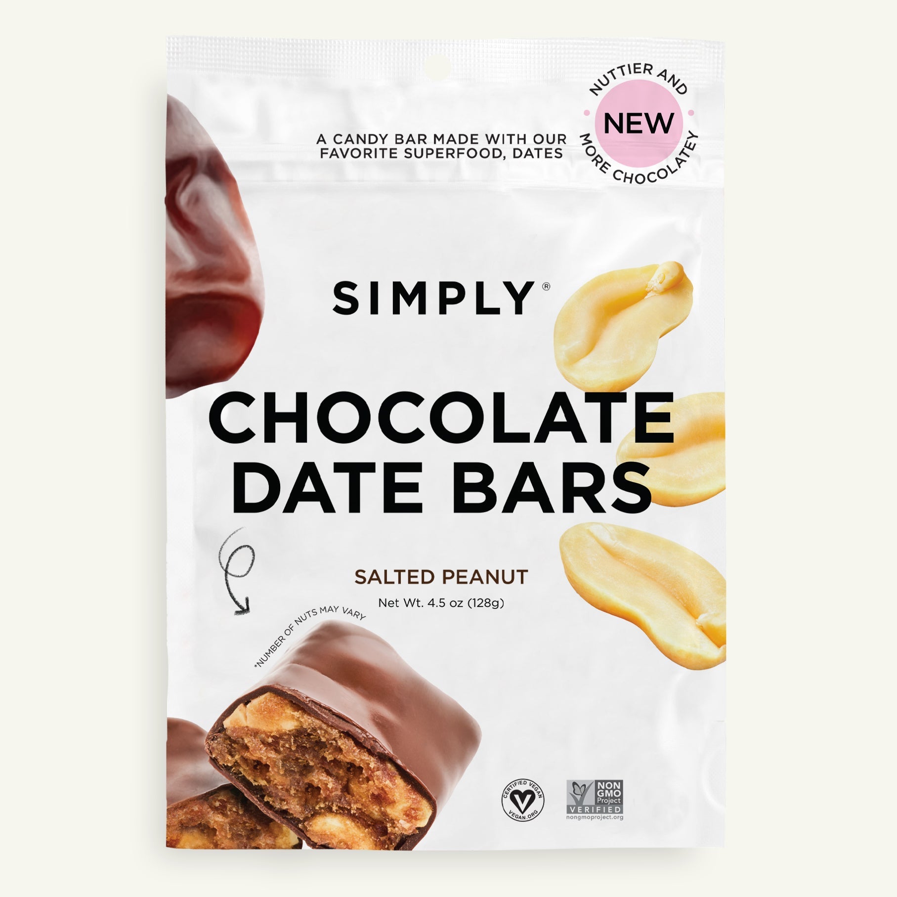 CHOCOLATE DATE BARS- SALTED PEANUT